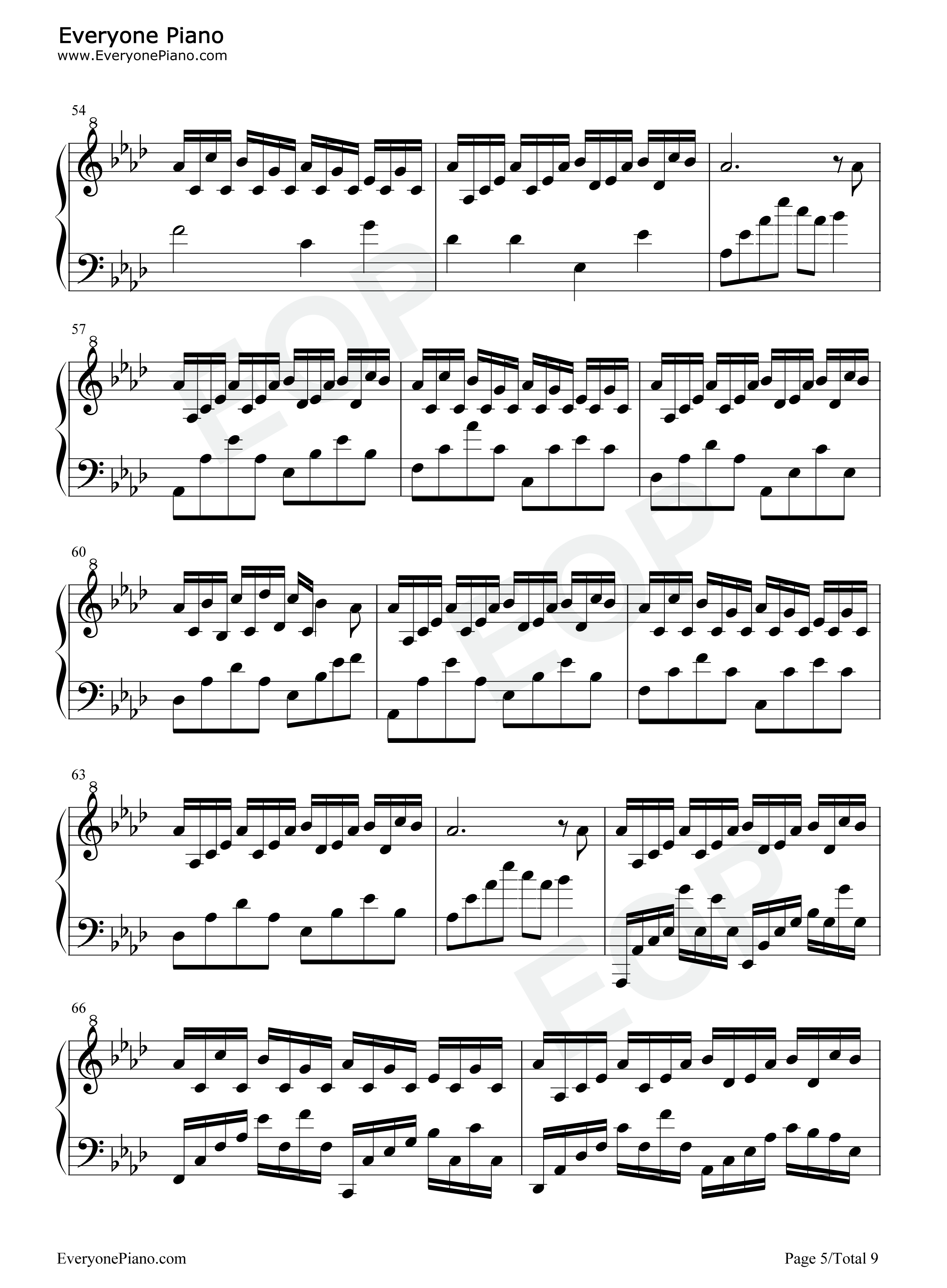 花之舞钢琴谱_DJ_OKAWARI