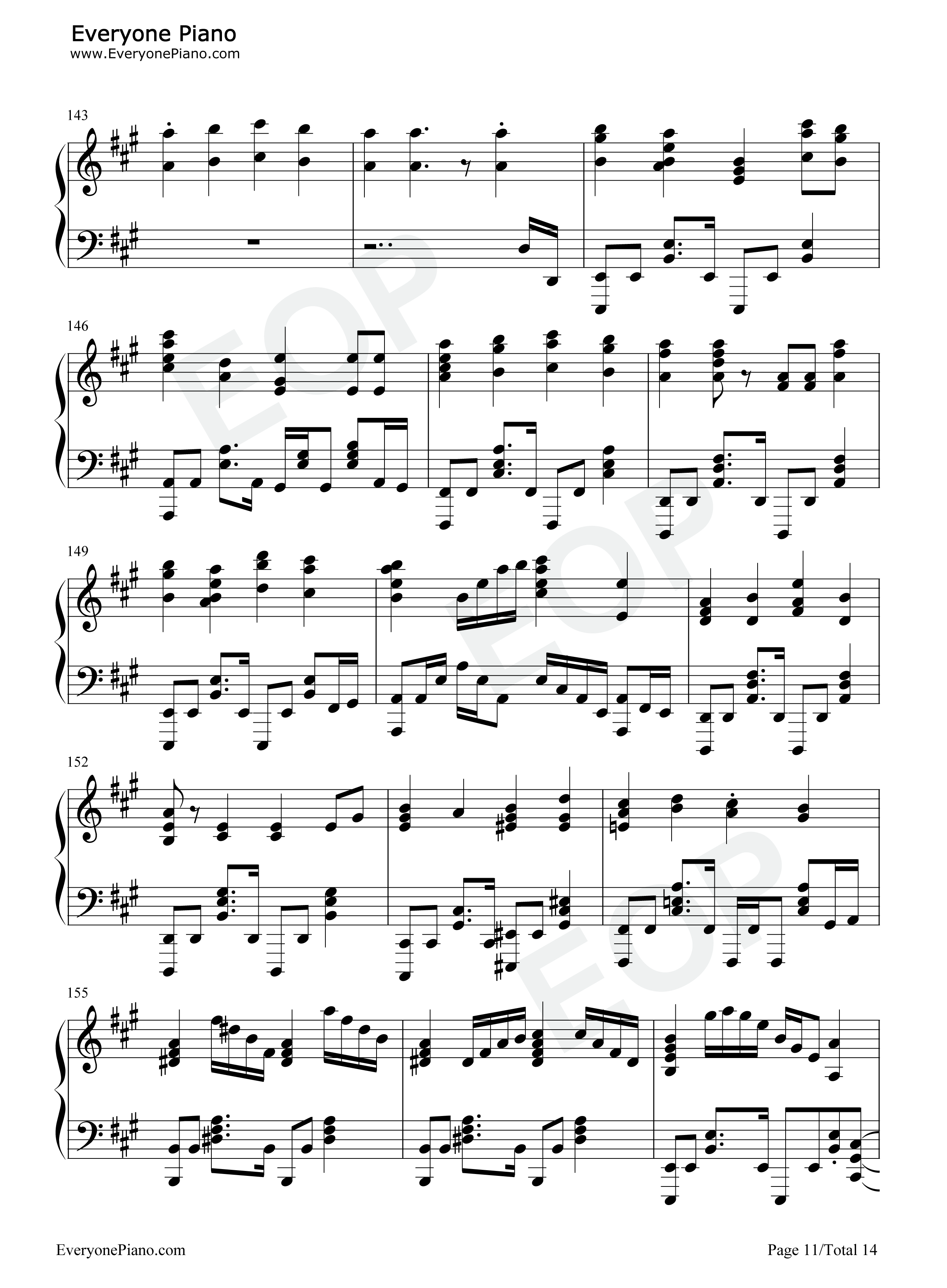 花の塔钢琴谱_さユり_Sayuri