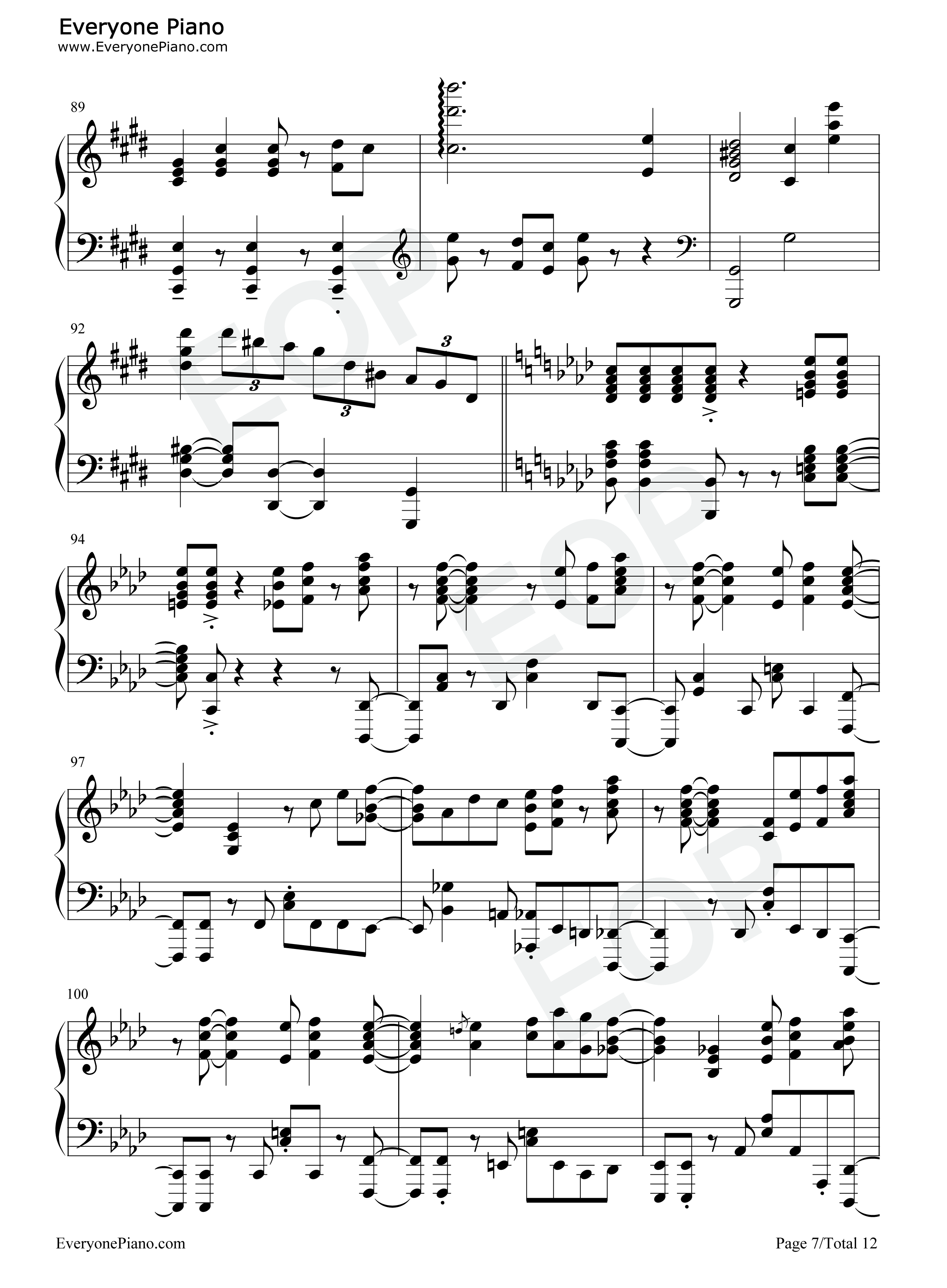 Glitter钢琴谱_sumika