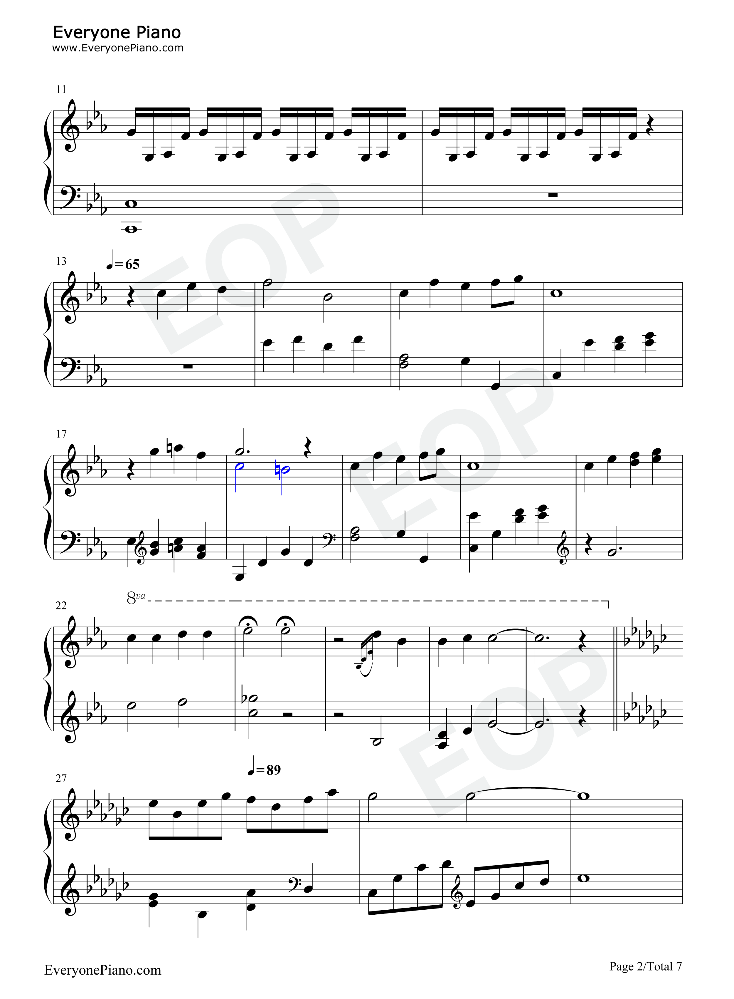 Ending_Theme钢琴谱_植松伸夫