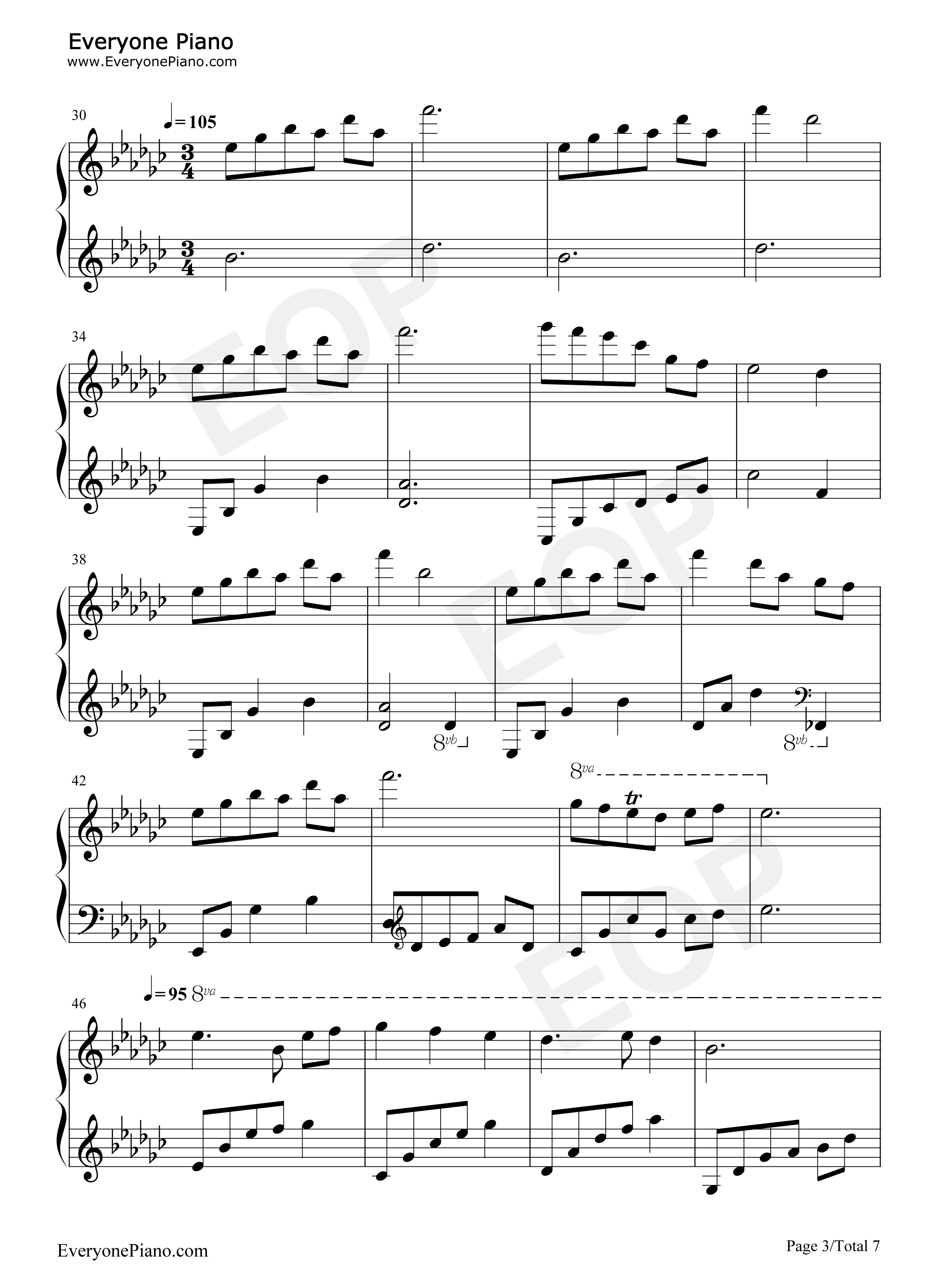 Ending_Theme钢琴谱_植松伸夫