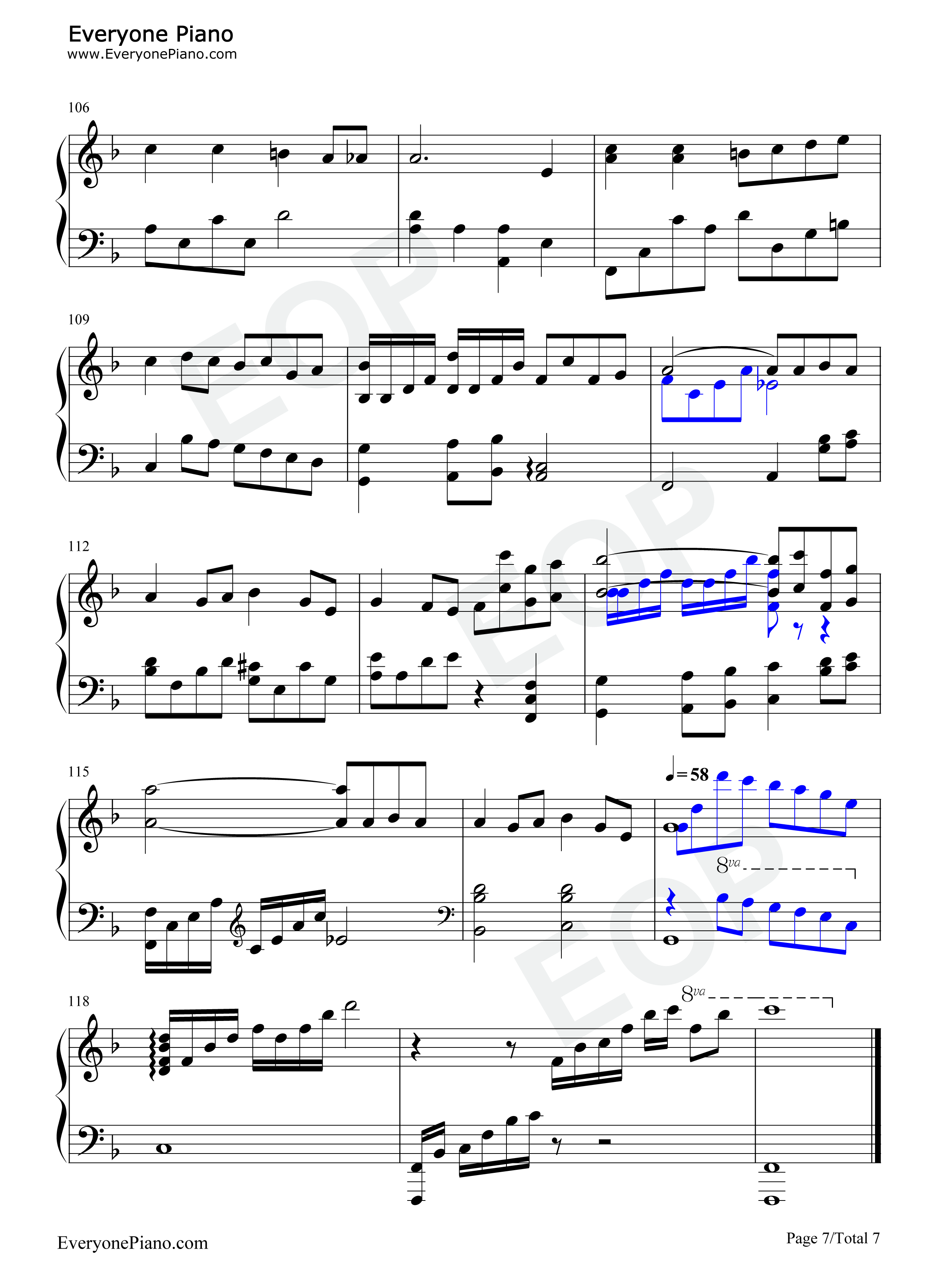 Ending_Theme钢琴谱_植松伸夫