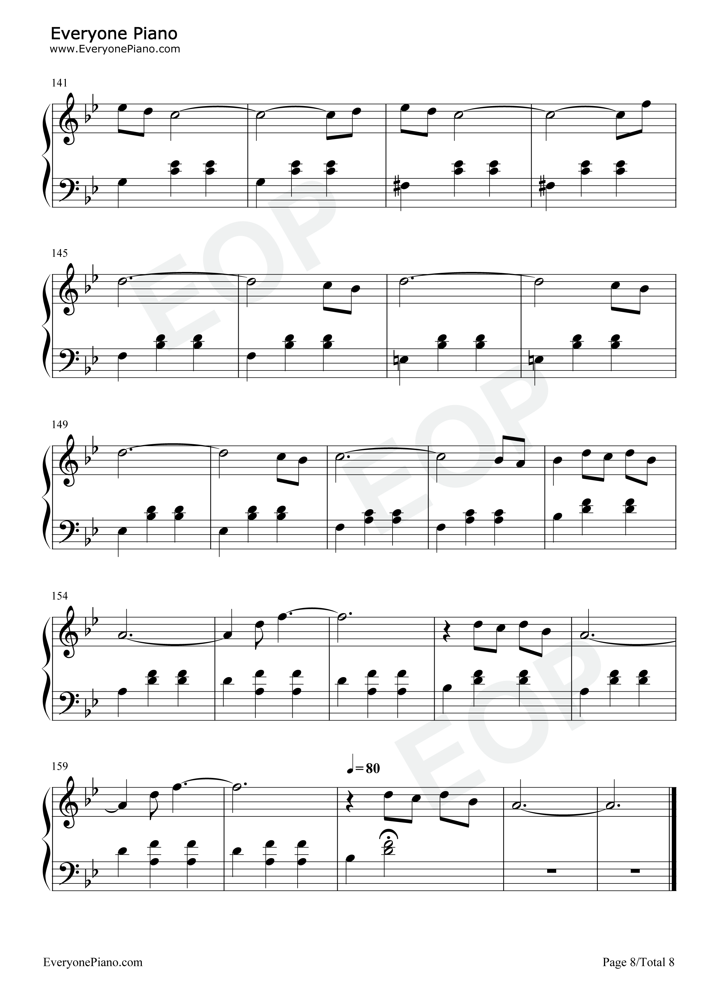 Bluebird钢琴谱_Alexis_Ffrench