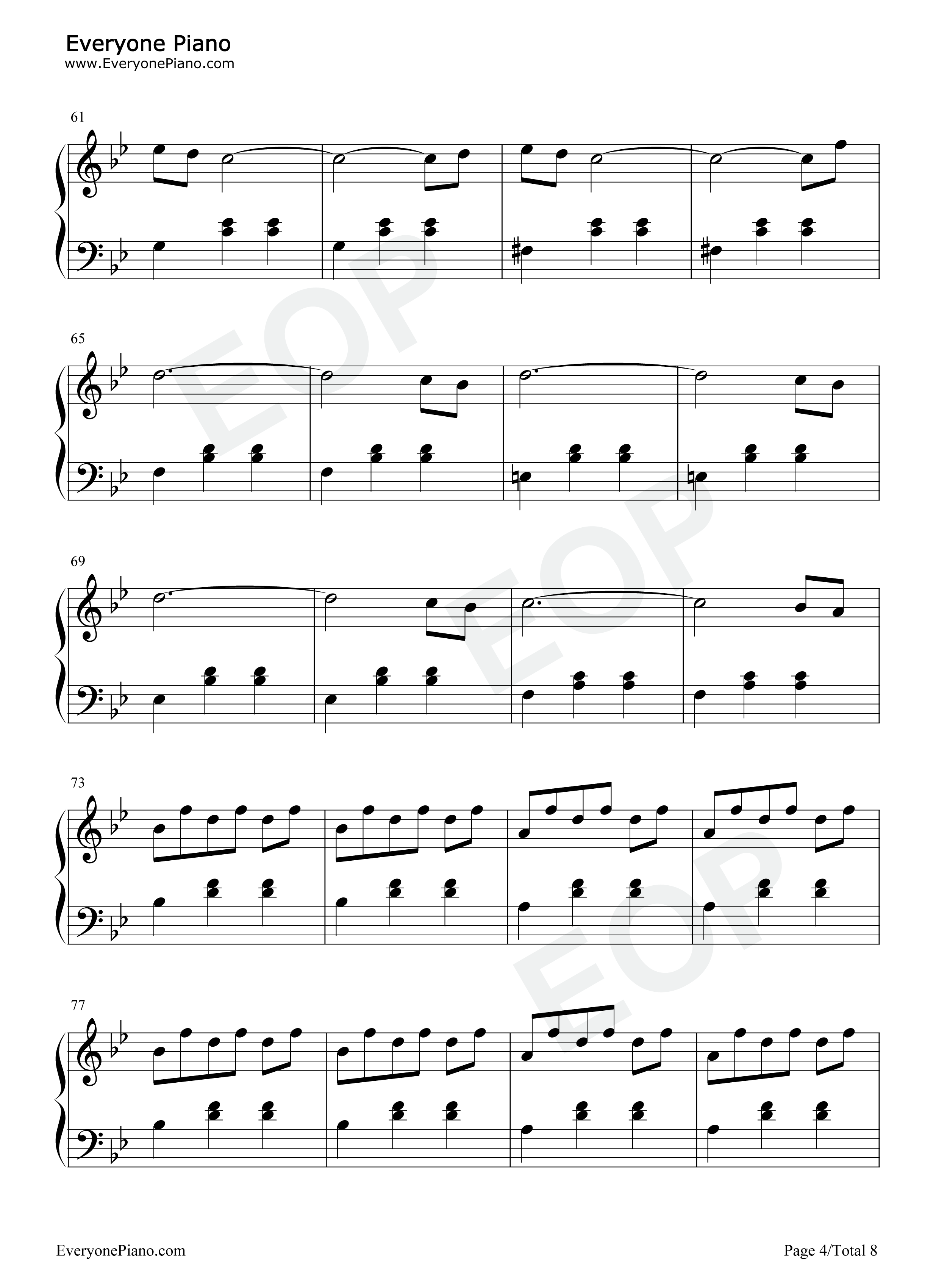 Bluebird钢琴谱_Alexis_Ffrench