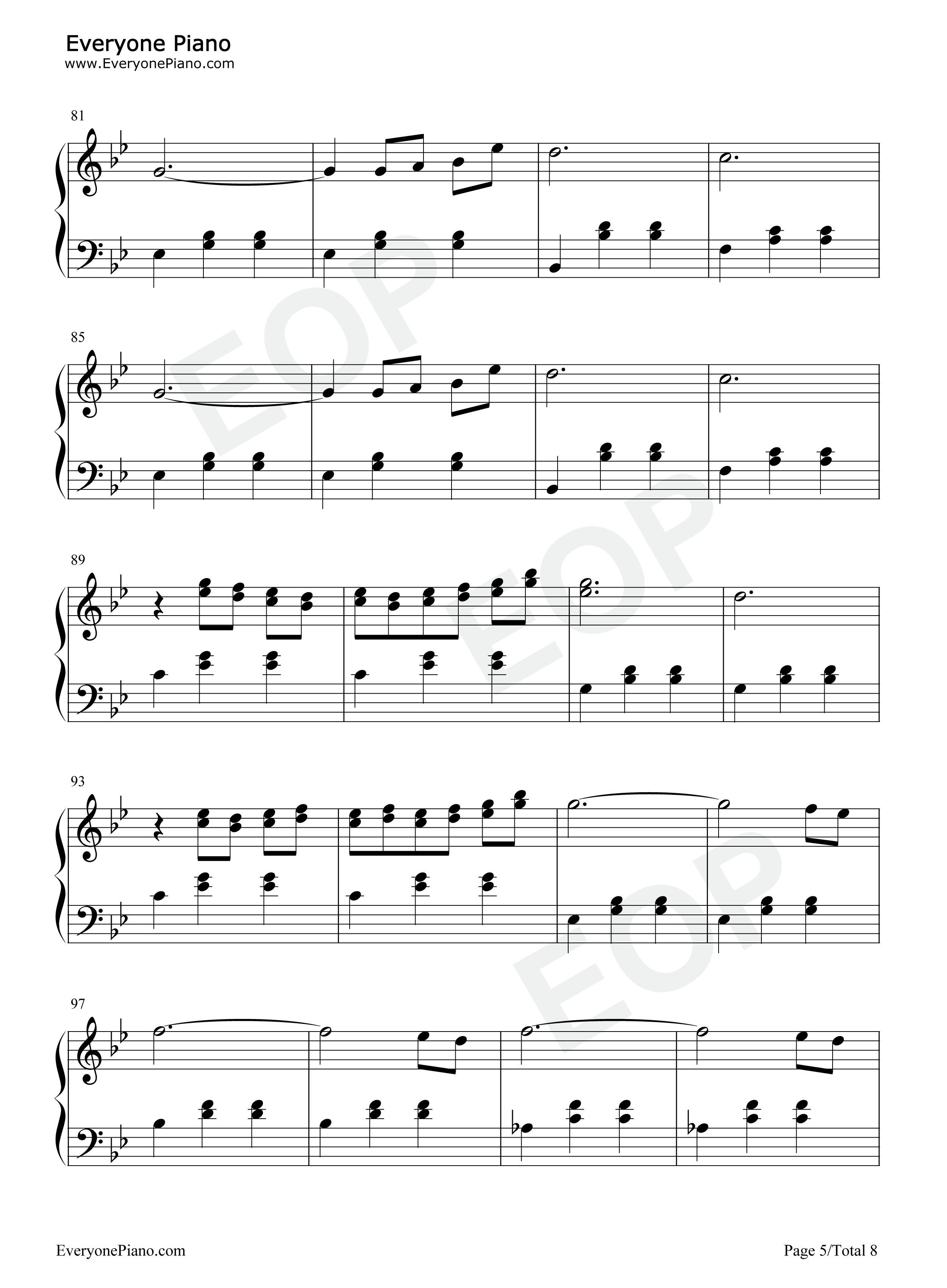 Bluebird钢琴谱_Alexis_Ffrench