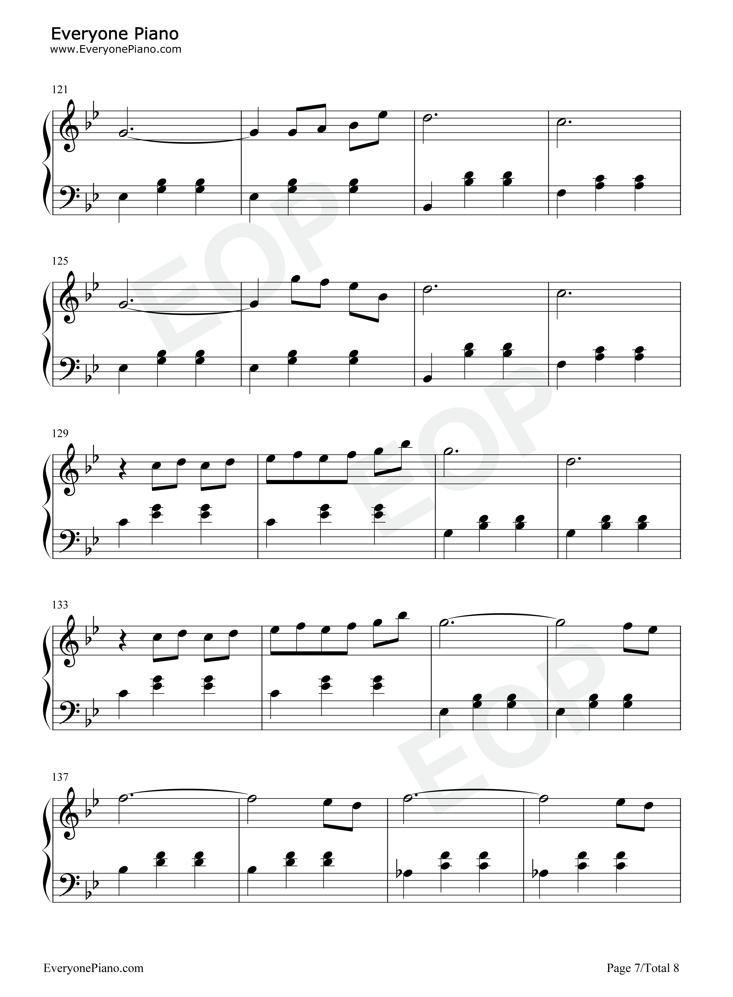 Bluebird钢琴谱_Alexis_Ffrench