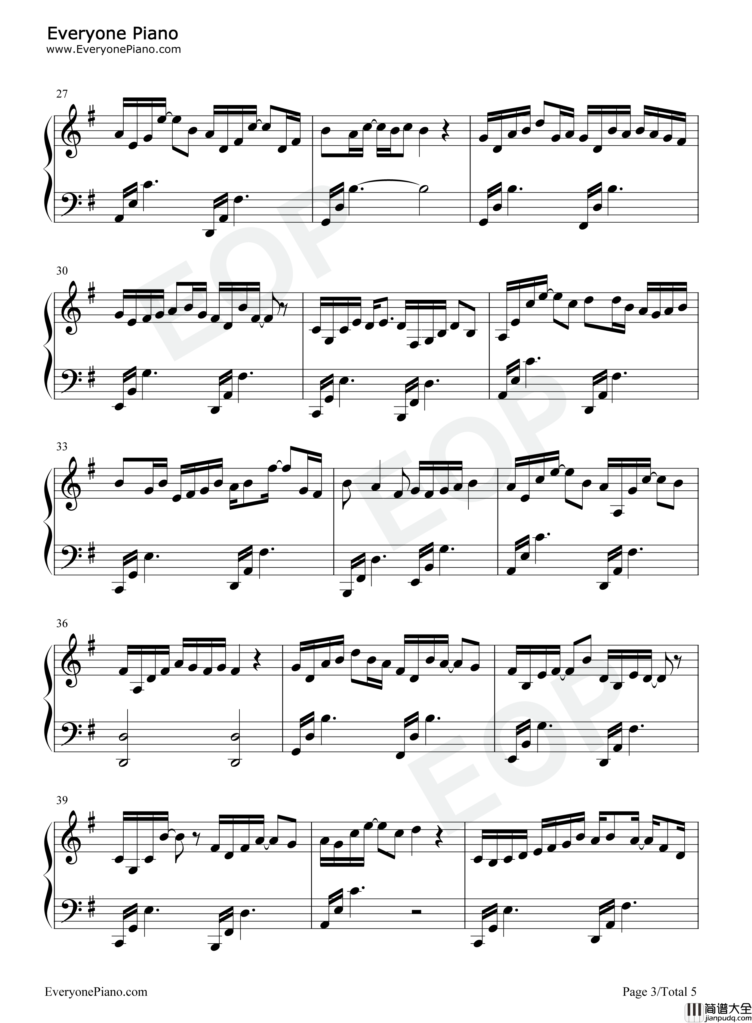 Versace_On_The_Floor钢琴谱_夏蝶