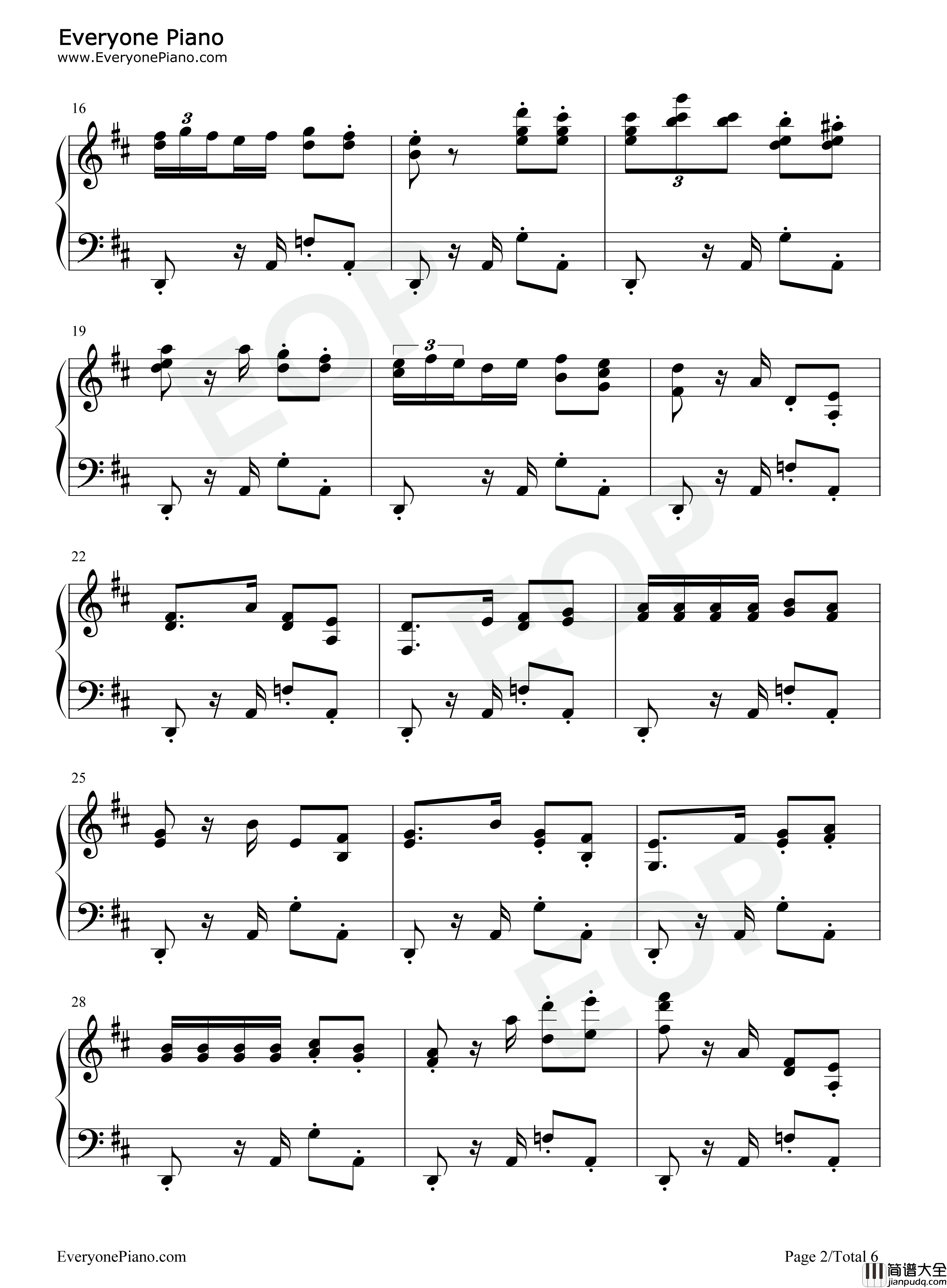 卡门钢琴谱_乔治·比才