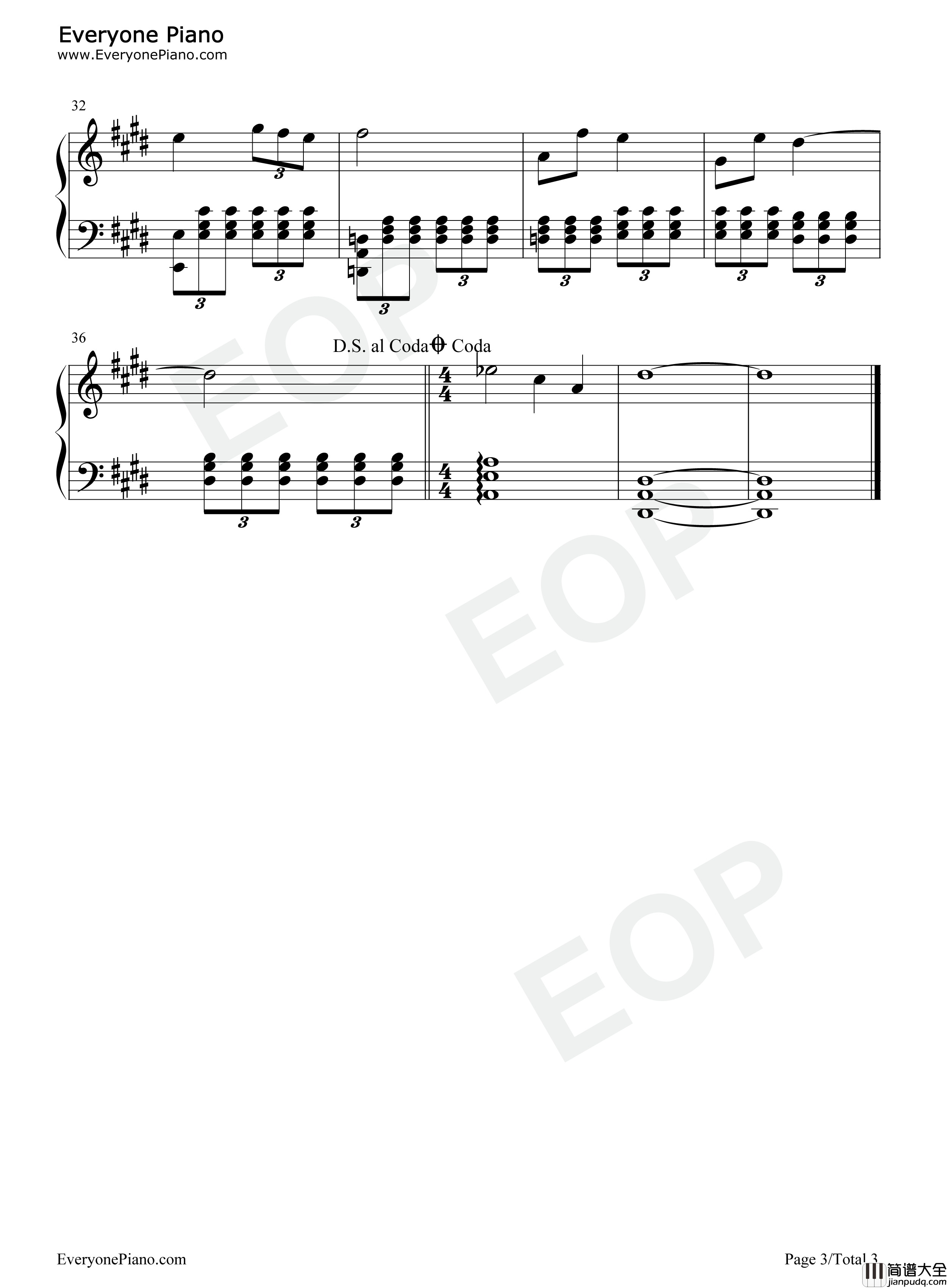 Jane_Eyre钢琴谱_约翰·威廉姆斯_John_Williams