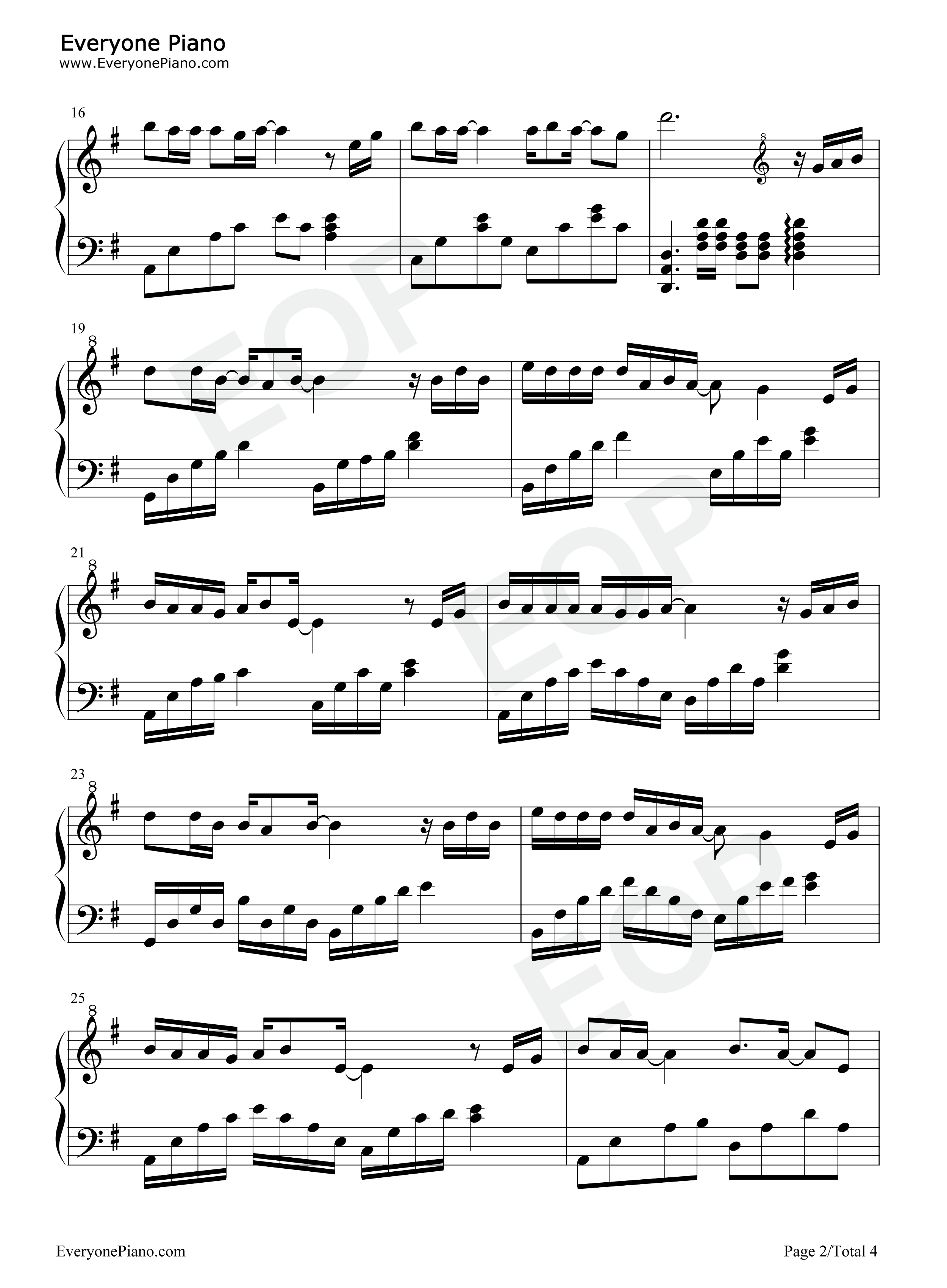 爱似水仙钢琴谱_金海心