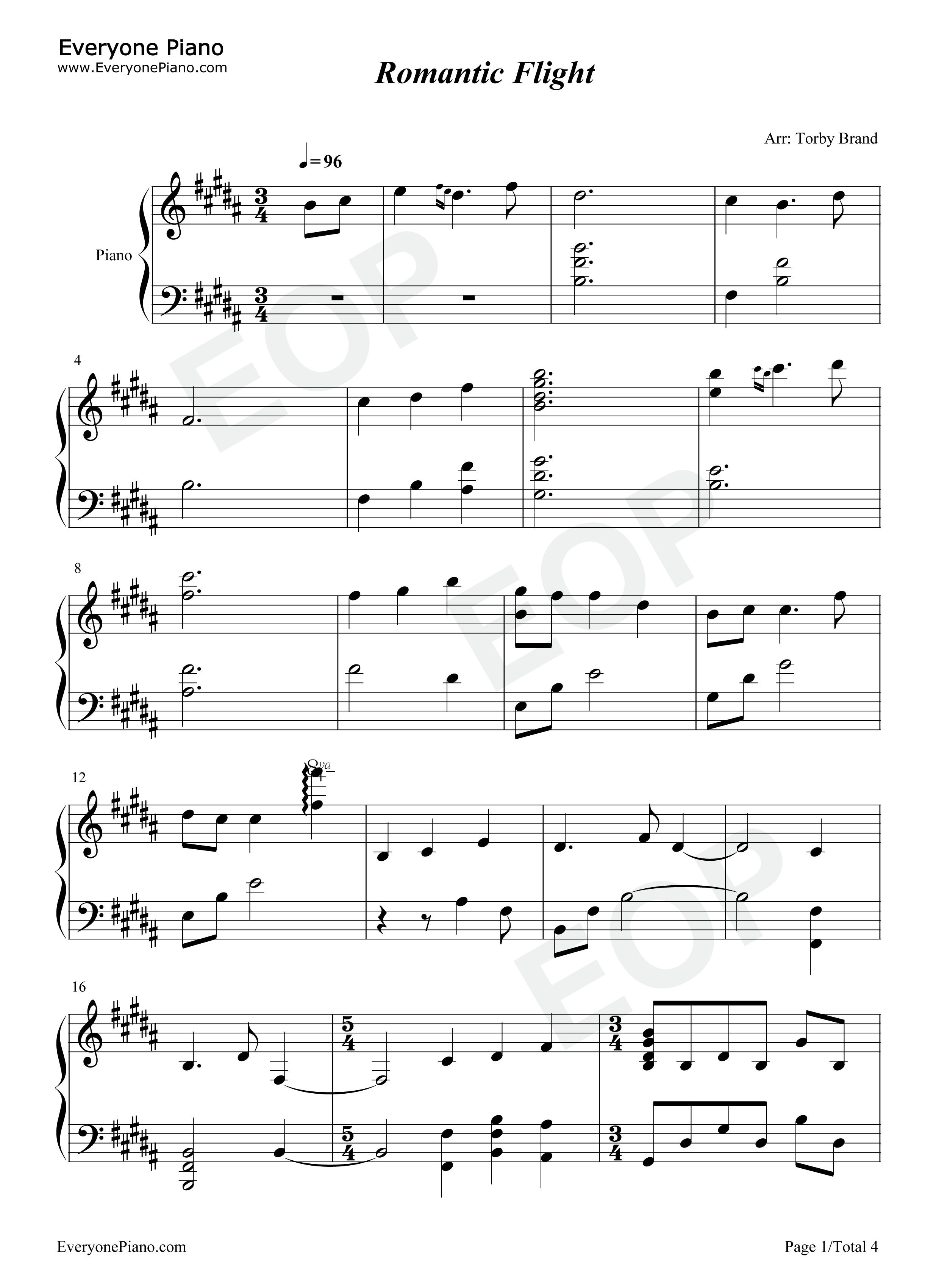 Romantic_Flight钢琴谱_John_Powell