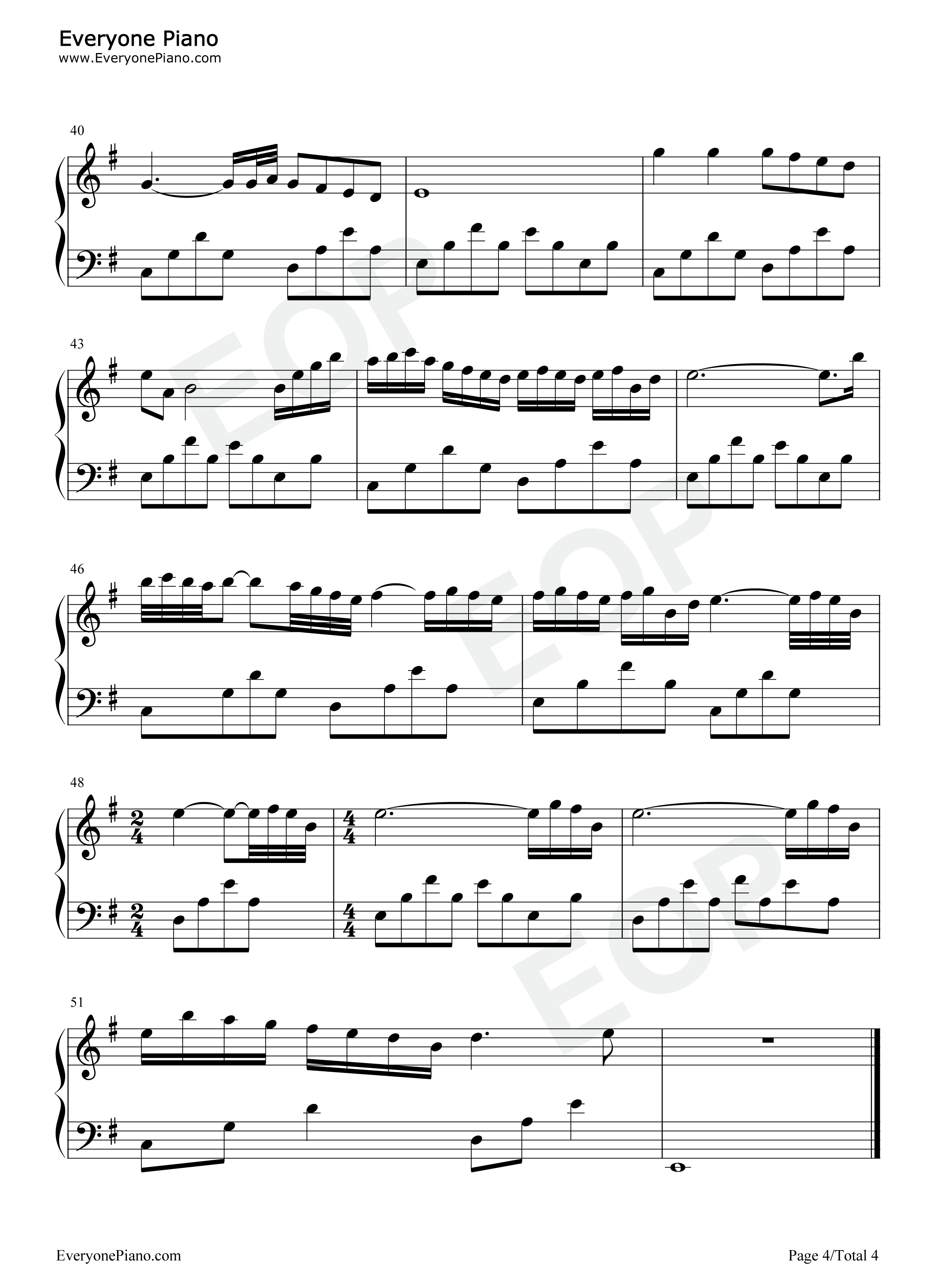 Unspoken钢琴谱_Elizabeth_Naccarato