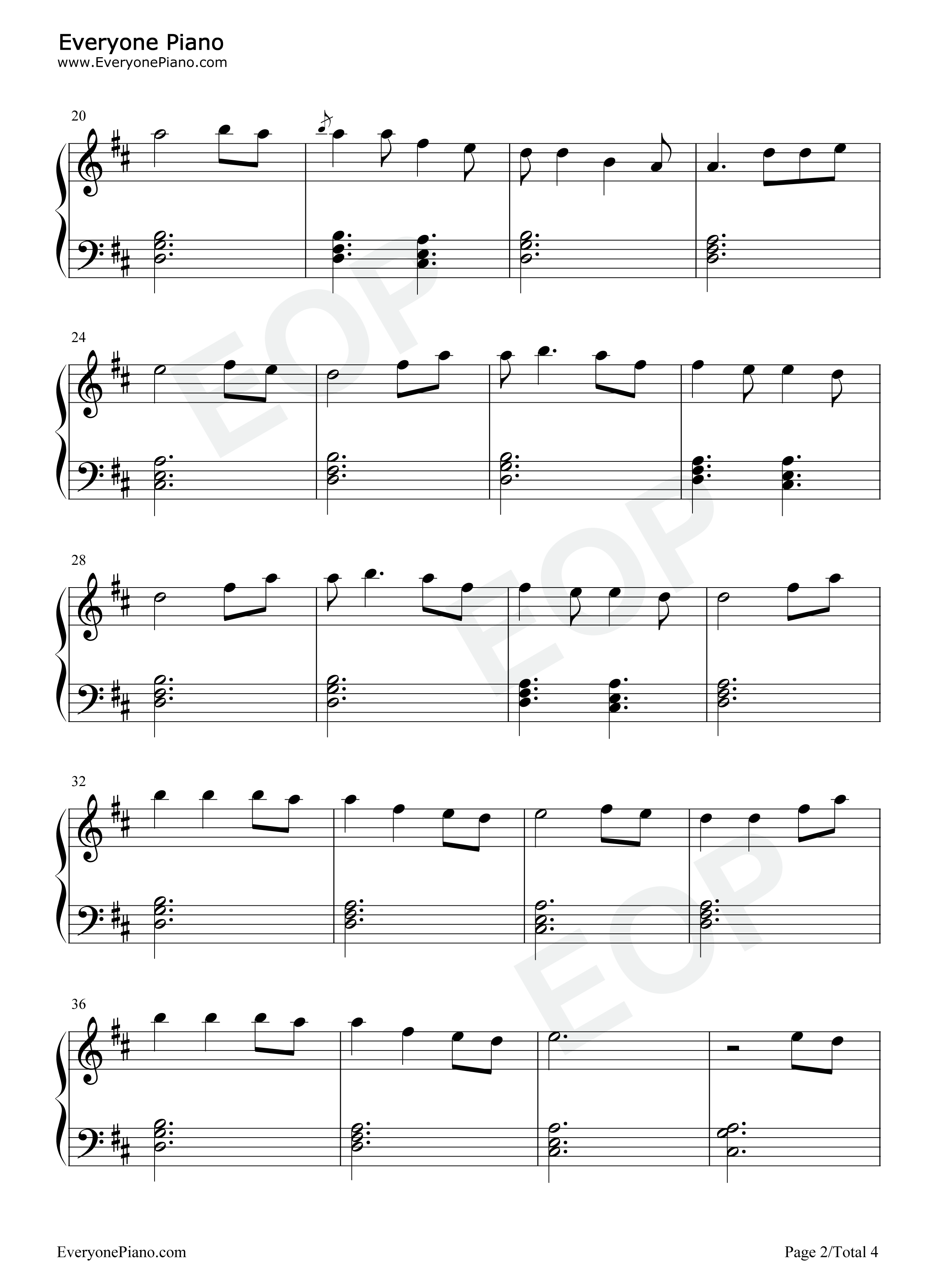 Touch_the_Sky钢琴谱_Julie_Fowlis