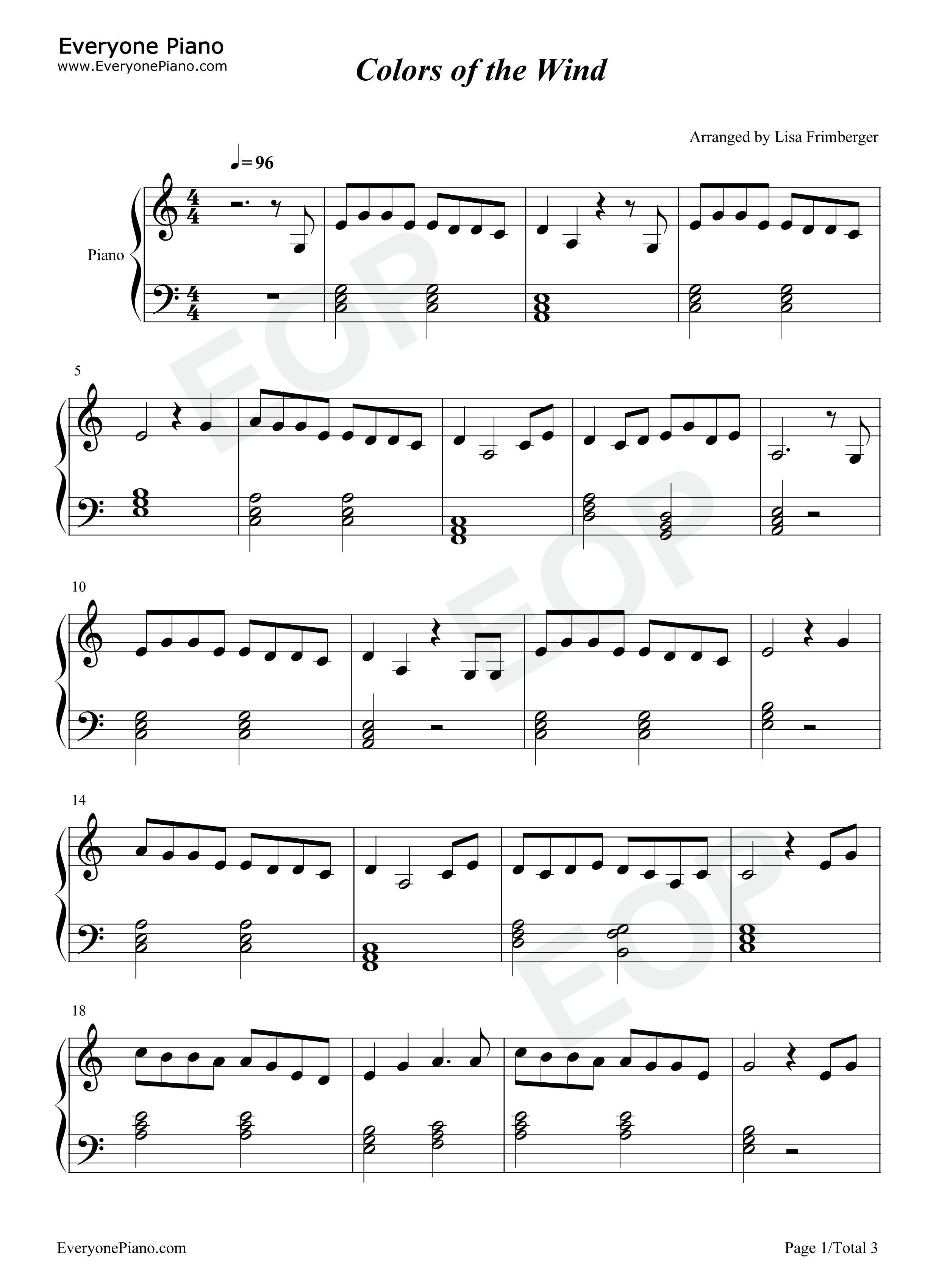 Colors_of_the_Wind钢琴谱_Alan_Menken