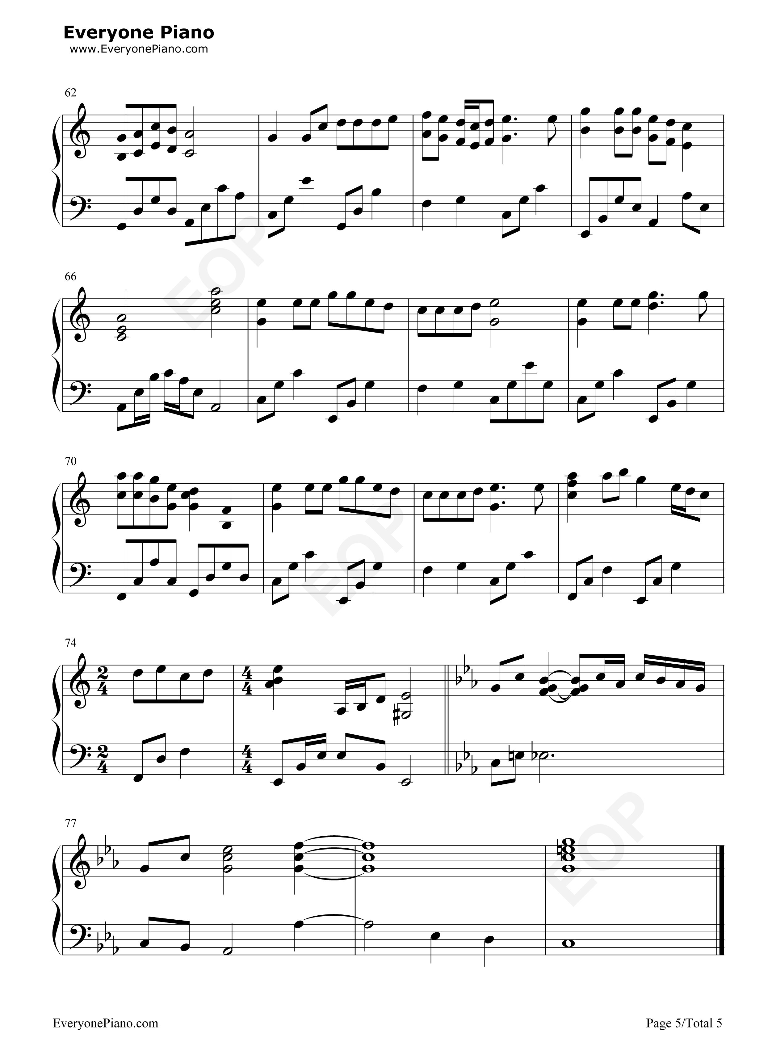 瑟鲁之歌钢琴谱_手嶌葵