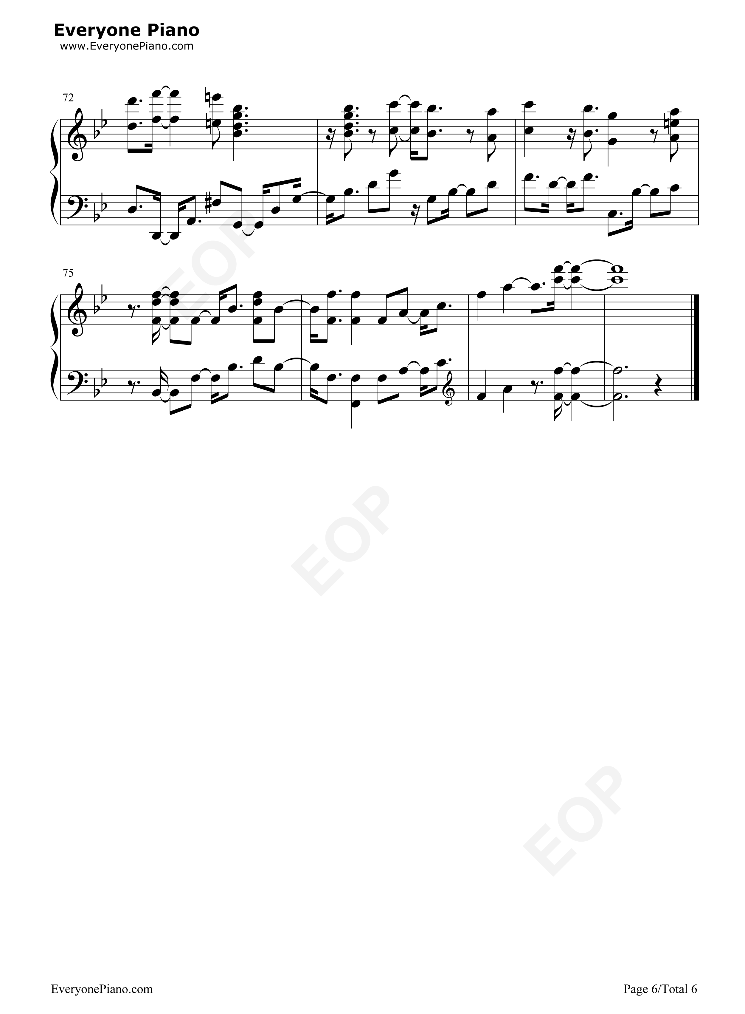 淡紫色的花束钢琴谱_理查德·克莱德曼