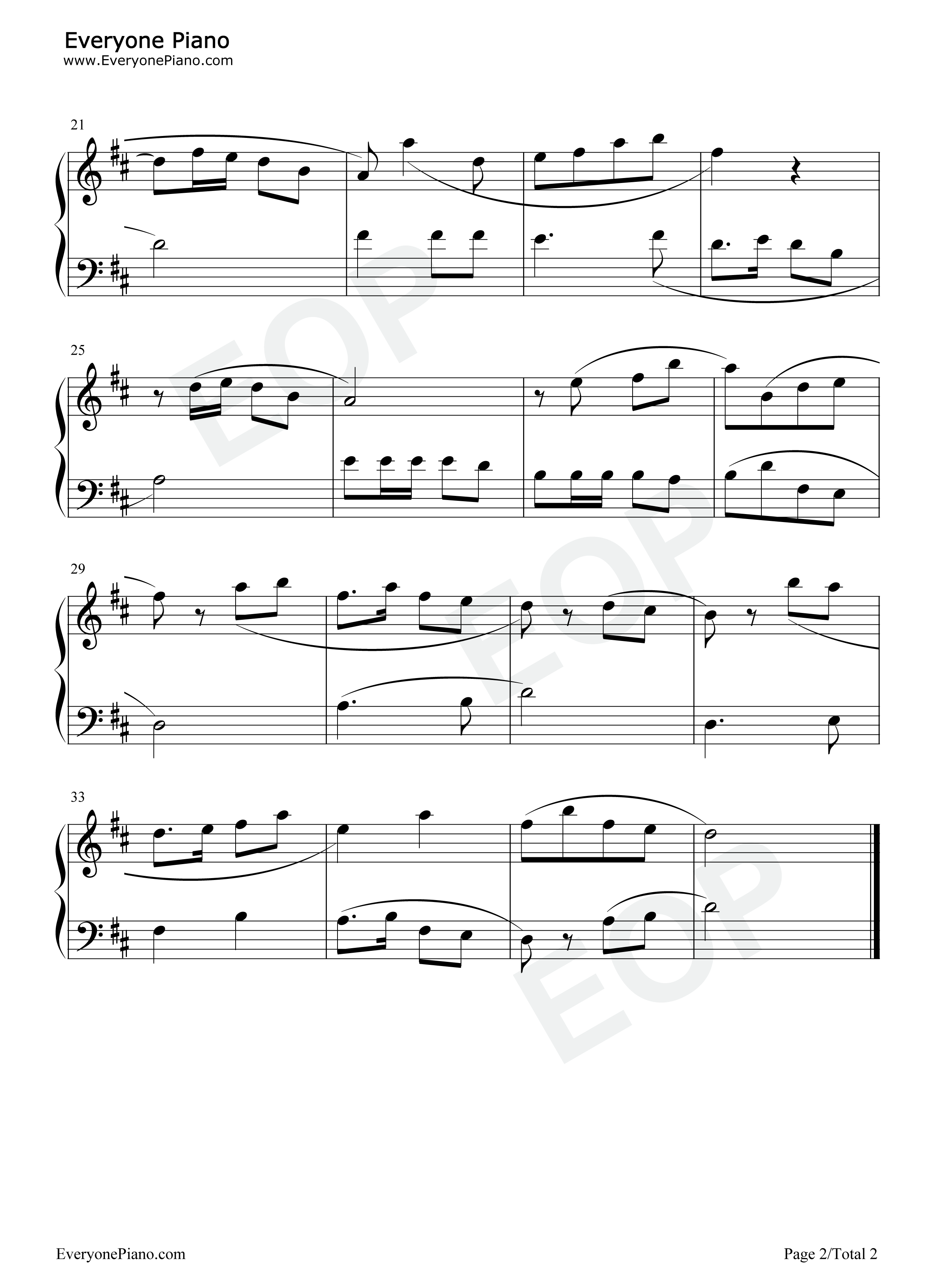 小小黄鹂鸟钢琴谱_龚耀年