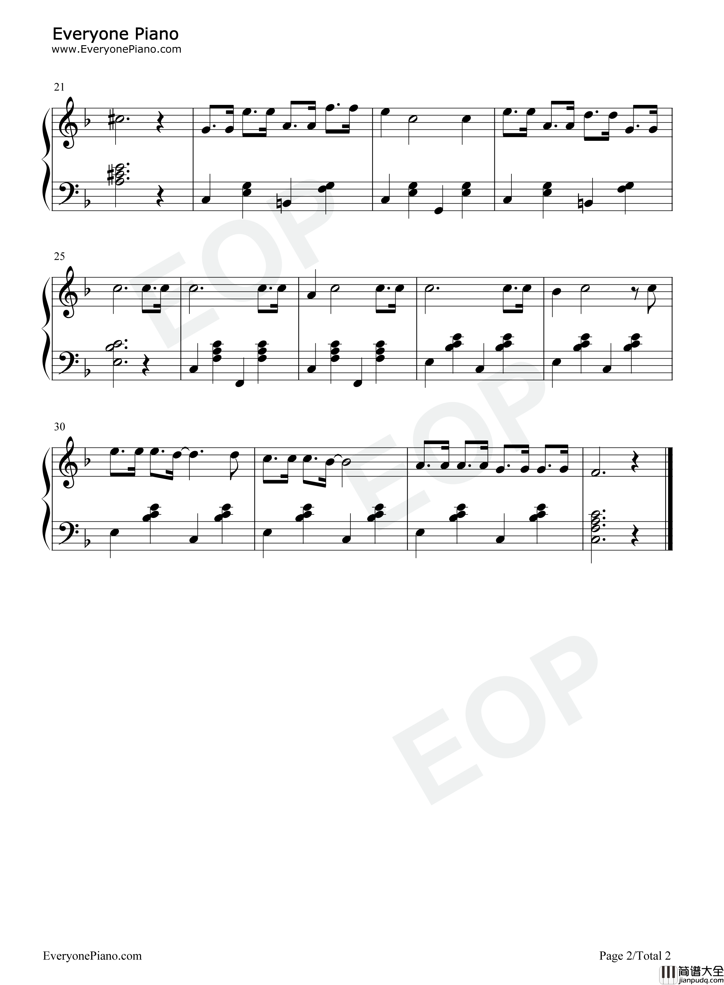 Winter_Wonderland钢琴谱_Felix_Bernard