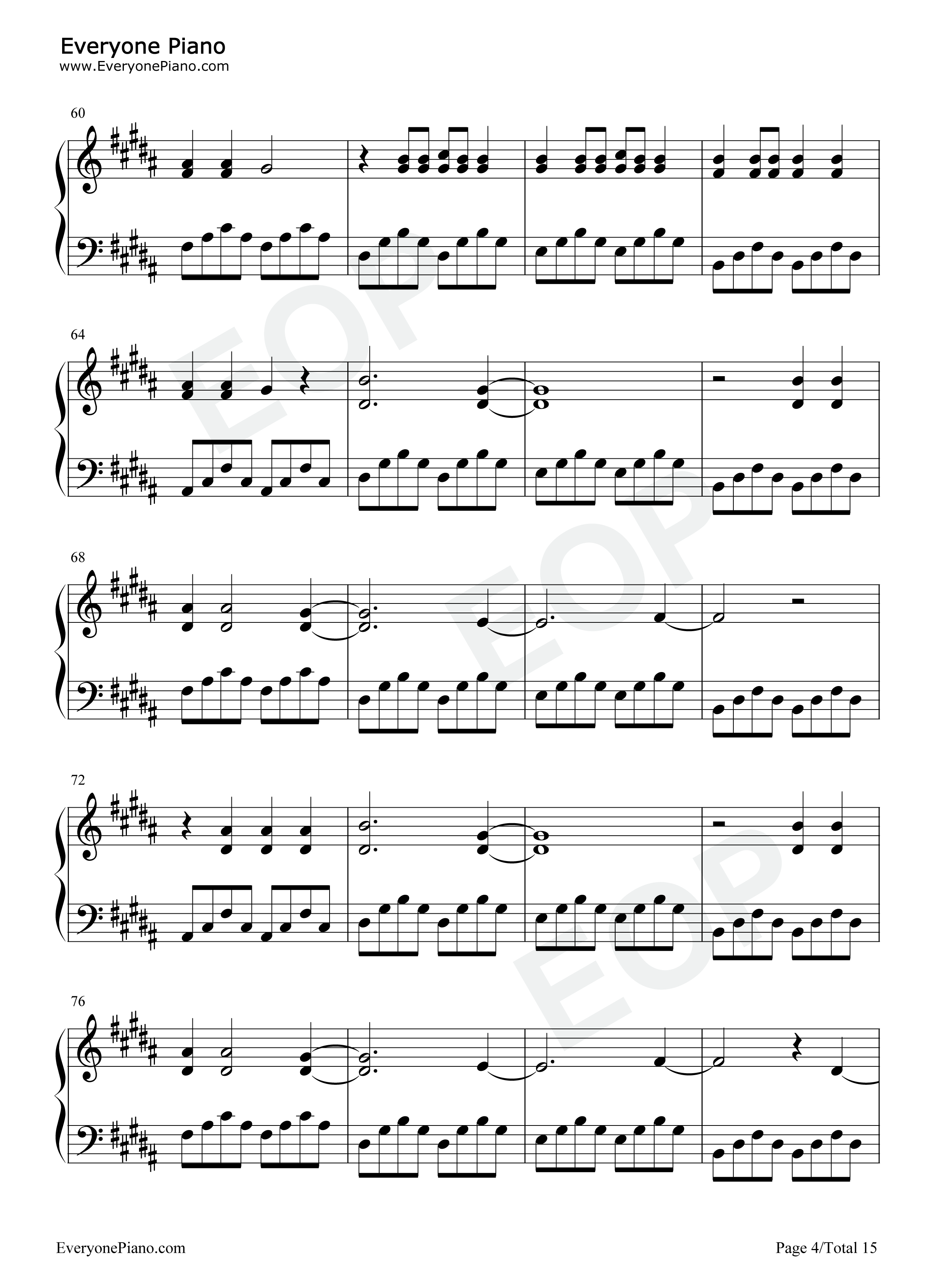 Snow_Hey_Oh钢琴谱_Red_Hot_Chili_Peppers