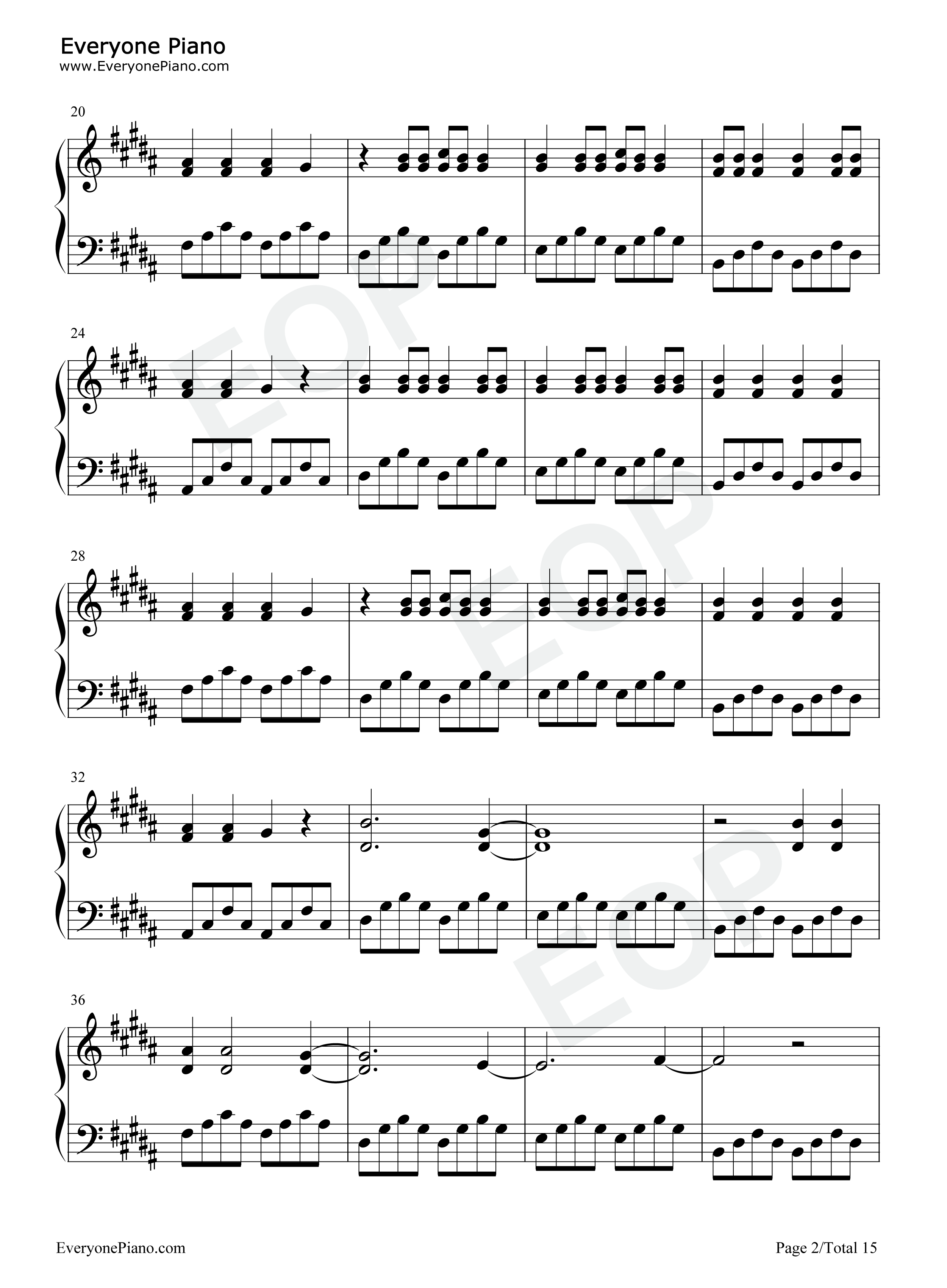 Snow_Hey_Oh钢琴谱_Red_Hot_Chili_Peppers