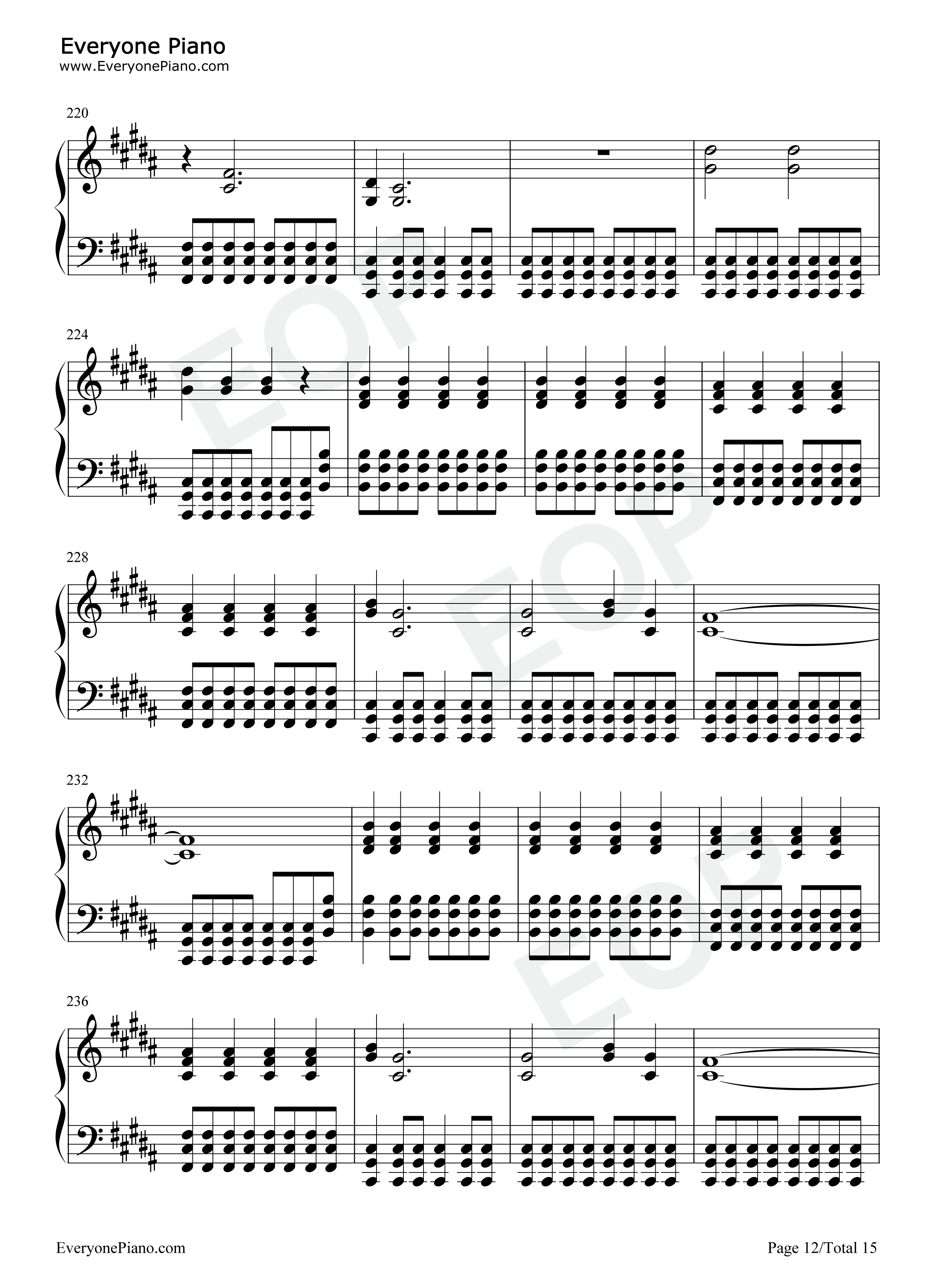 Snow_Hey_Oh钢琴谱_Red_Hot_Chili_Peppers