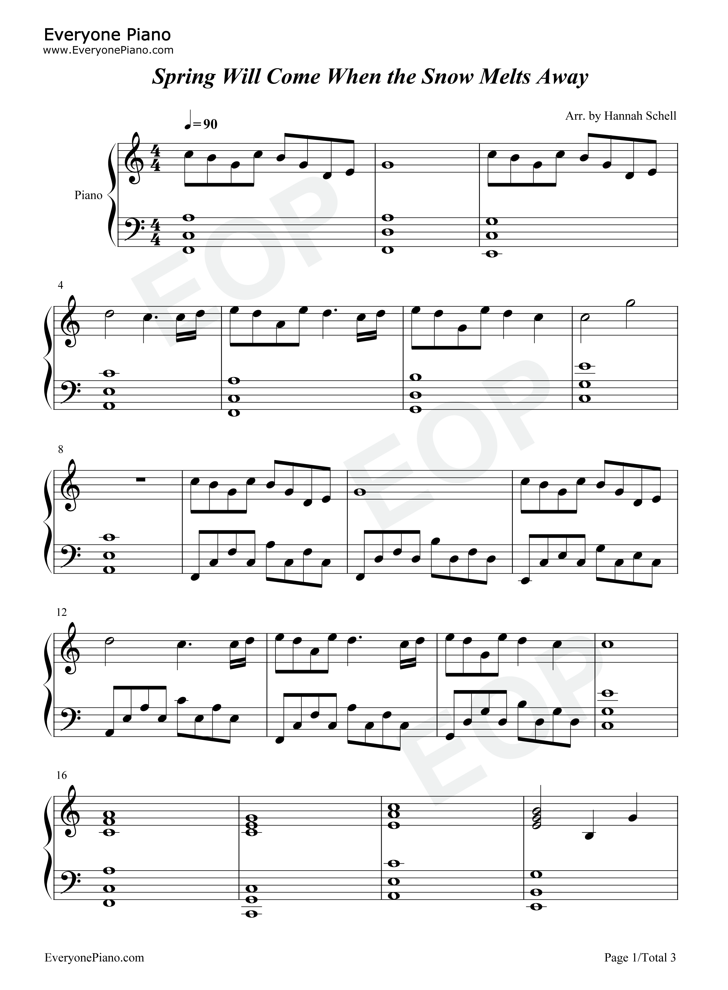 Spring_Will_Come_When_the_Snow_Melts_Away钢琴谱_横山克