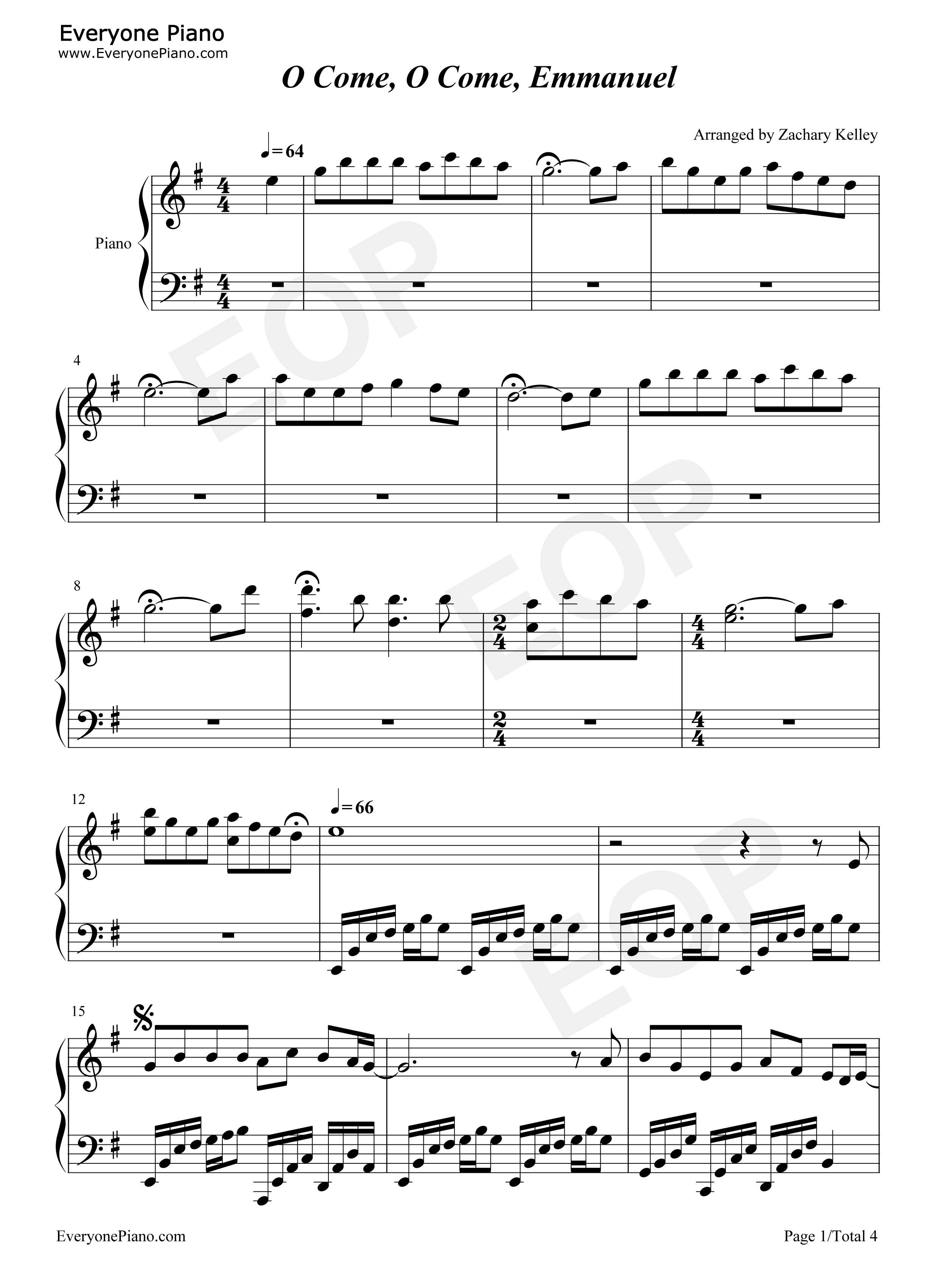 O_Come_O_Come_Emmanuel钢琴谱_John_Mason_Neale