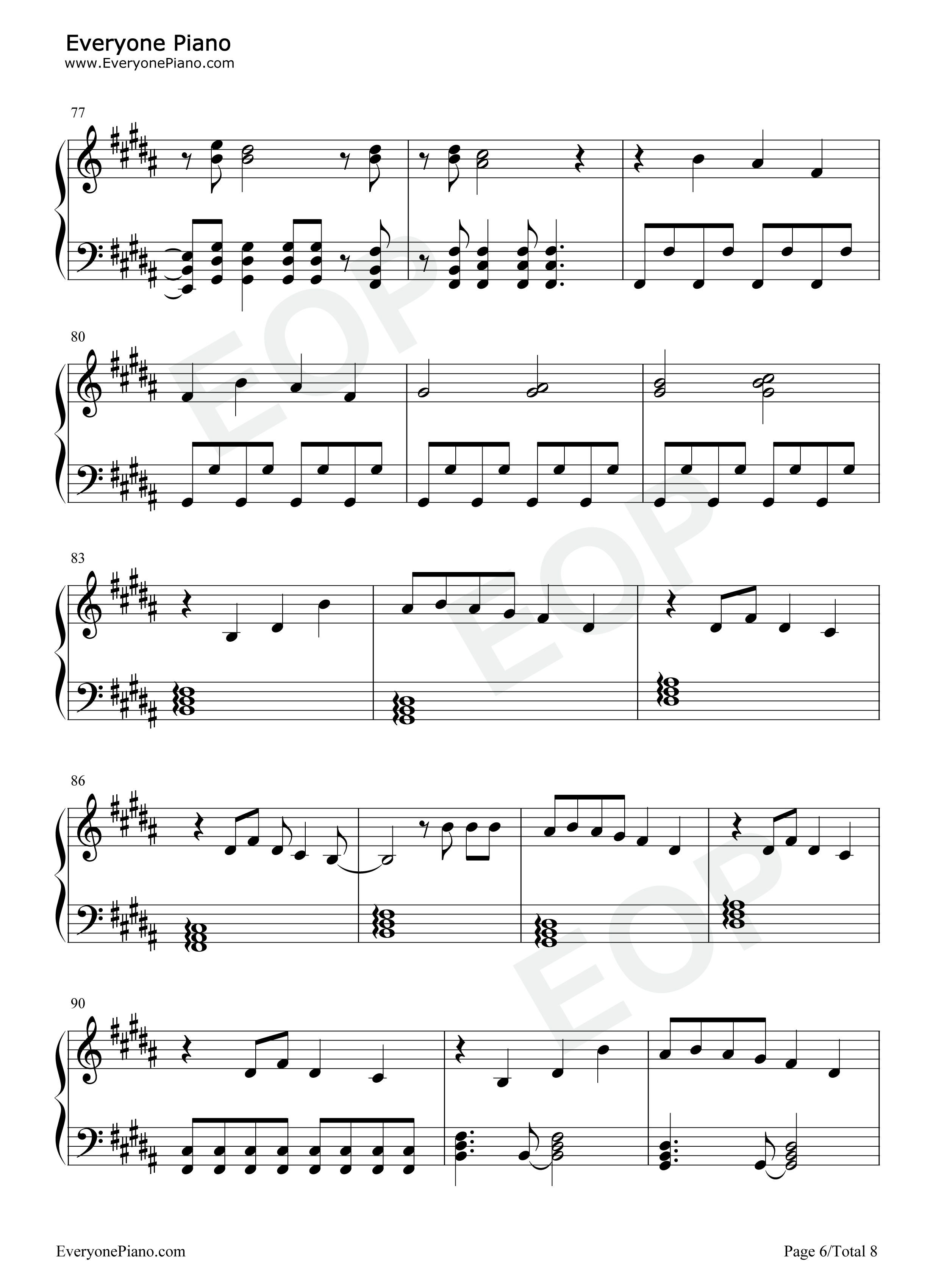 Mary_On_A_Cross钢琴谱_Ghost