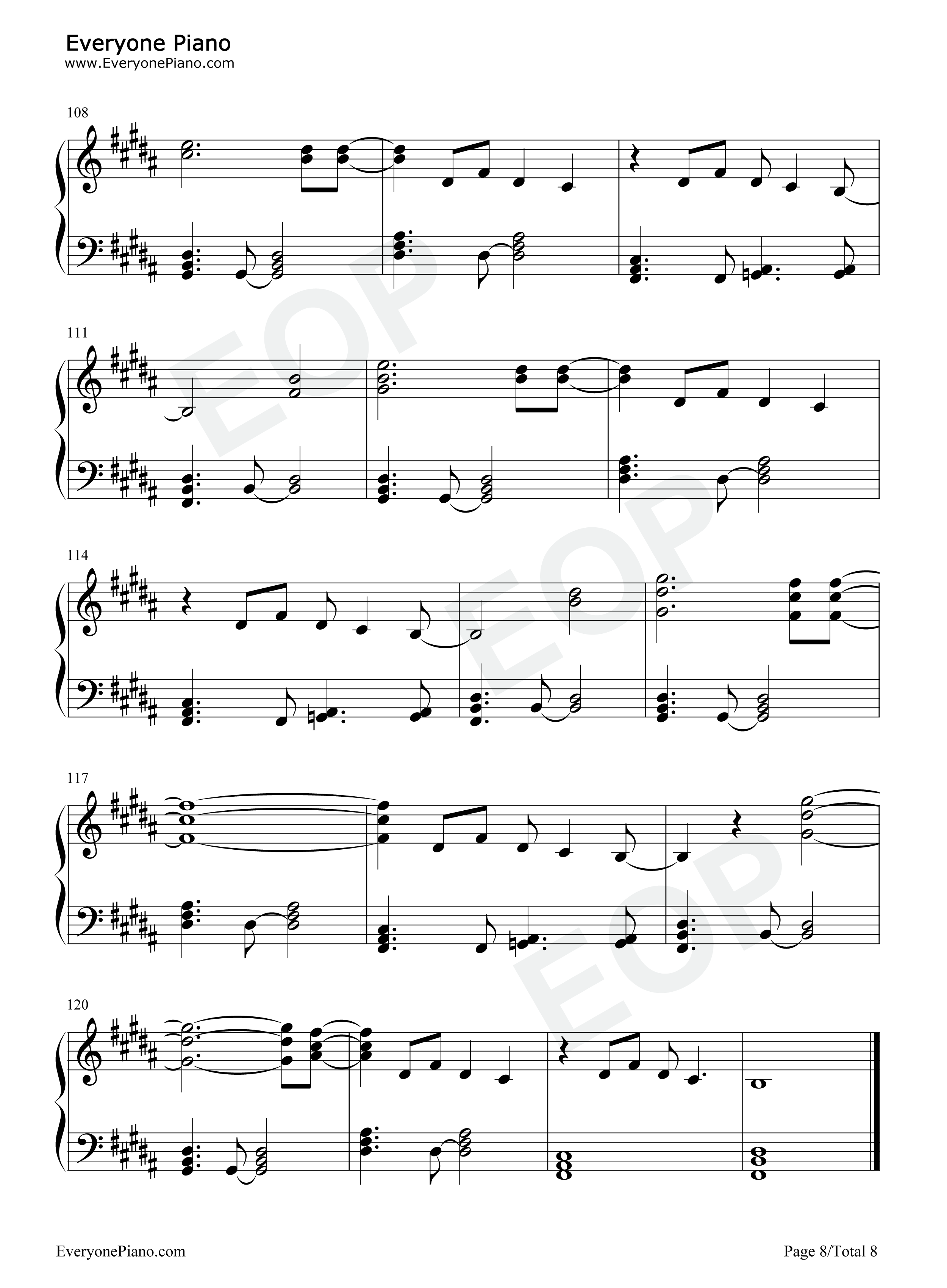 Mary_On_A_Cross钢琴谱_Ghost