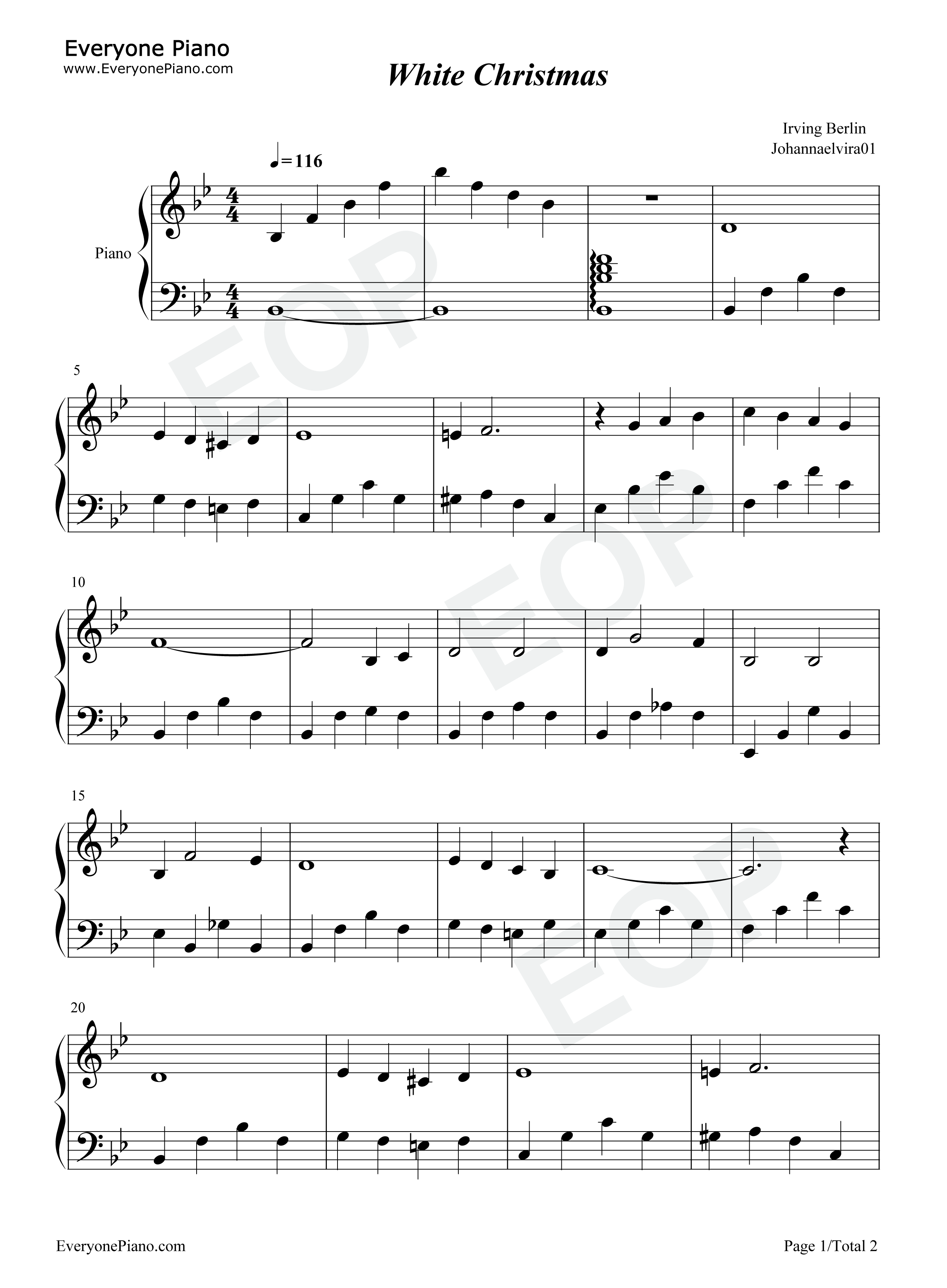 White_Christmas钢琴谱_Irving_Berlin