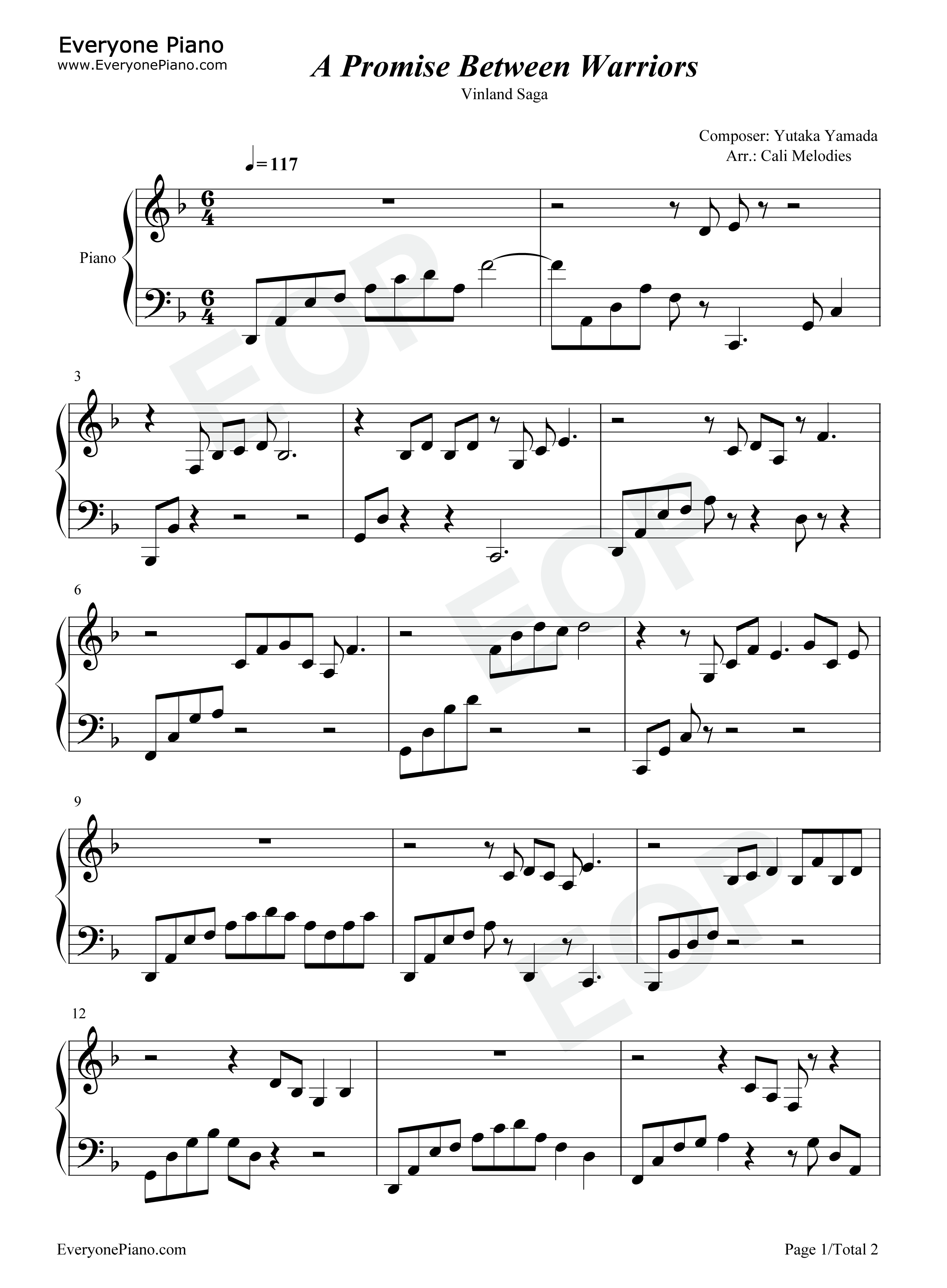 A_Promise_Between_Warriors钢琴谱_山田丰