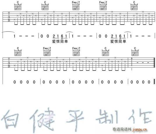 少年锦时 赵雷(吉他谱)5