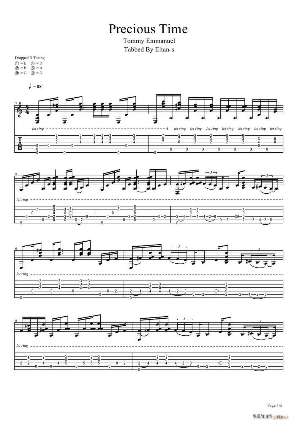 tommy emmanuel precious time 1 指弹吉它(吉他谱)1