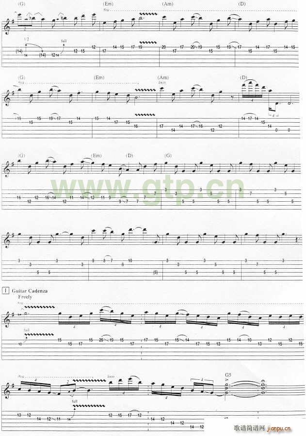 cliffs of dover(吉他谱)8