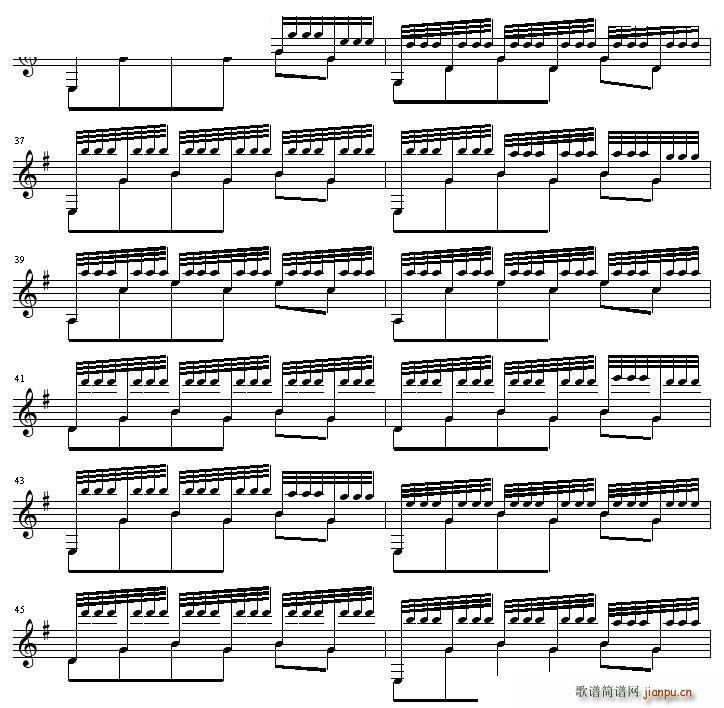 月朦胧 鸟朦胧 吉他独奏谱 轮指(吉他谱)3