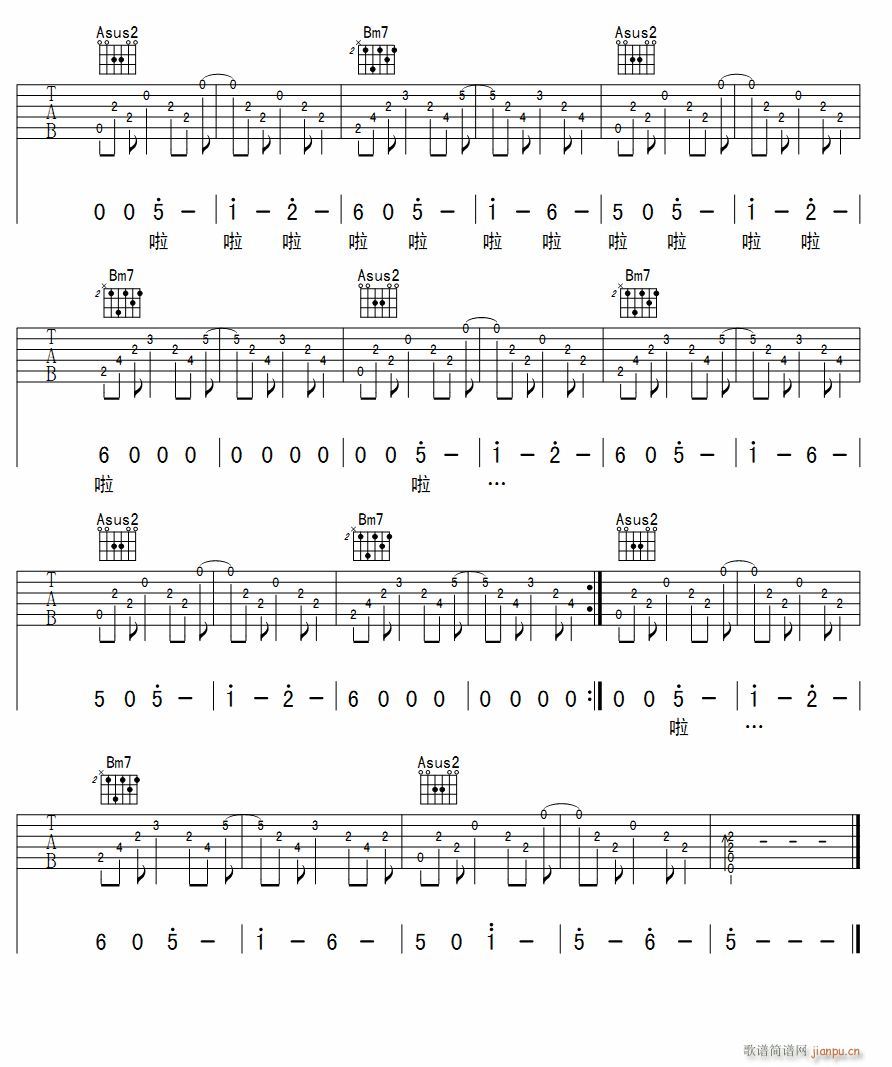 比天空还远 吉他弹唱(吉他谱)3