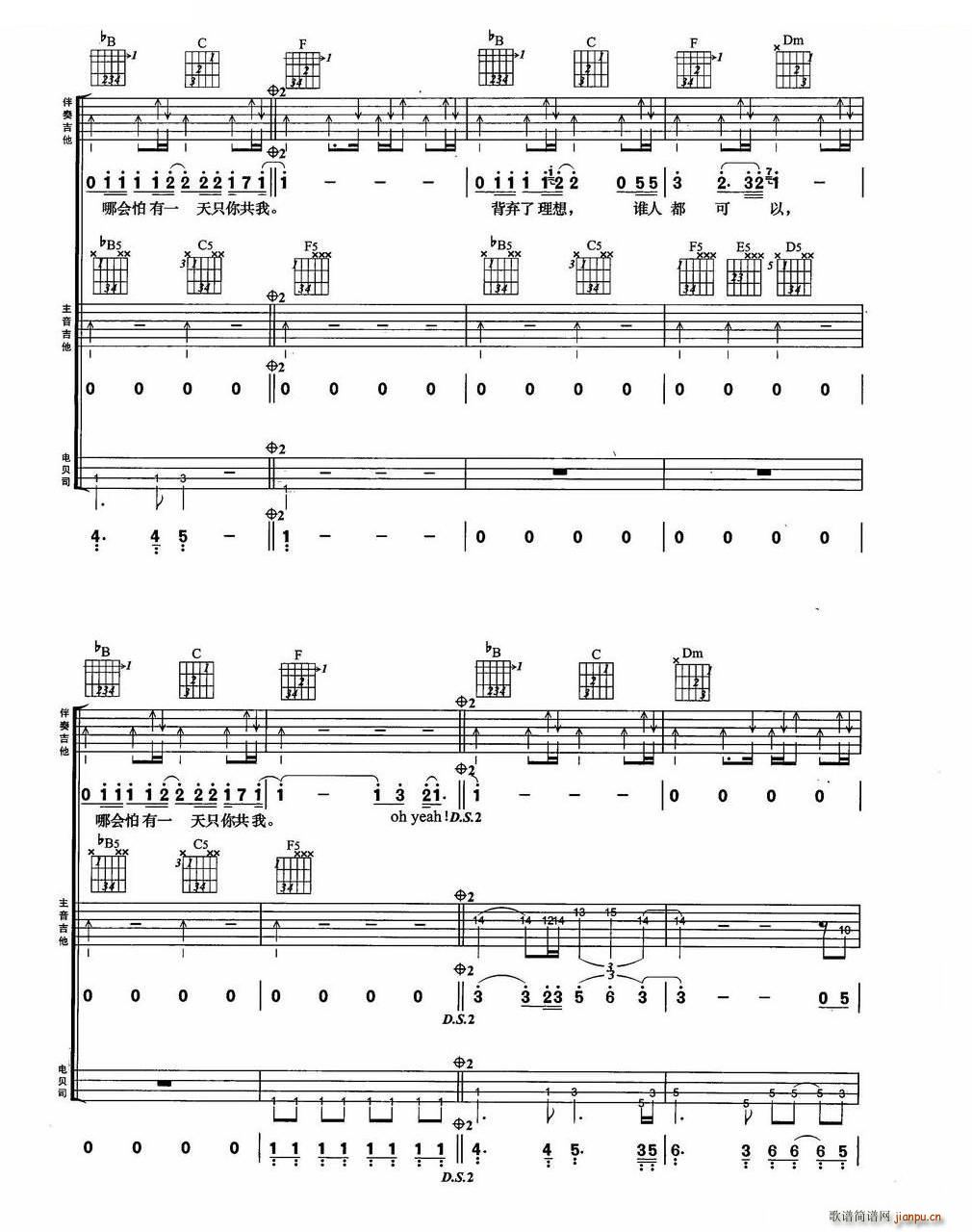 海阔天空 BEYOND乐队金曲吉他组合弹唱(吉他谱)8