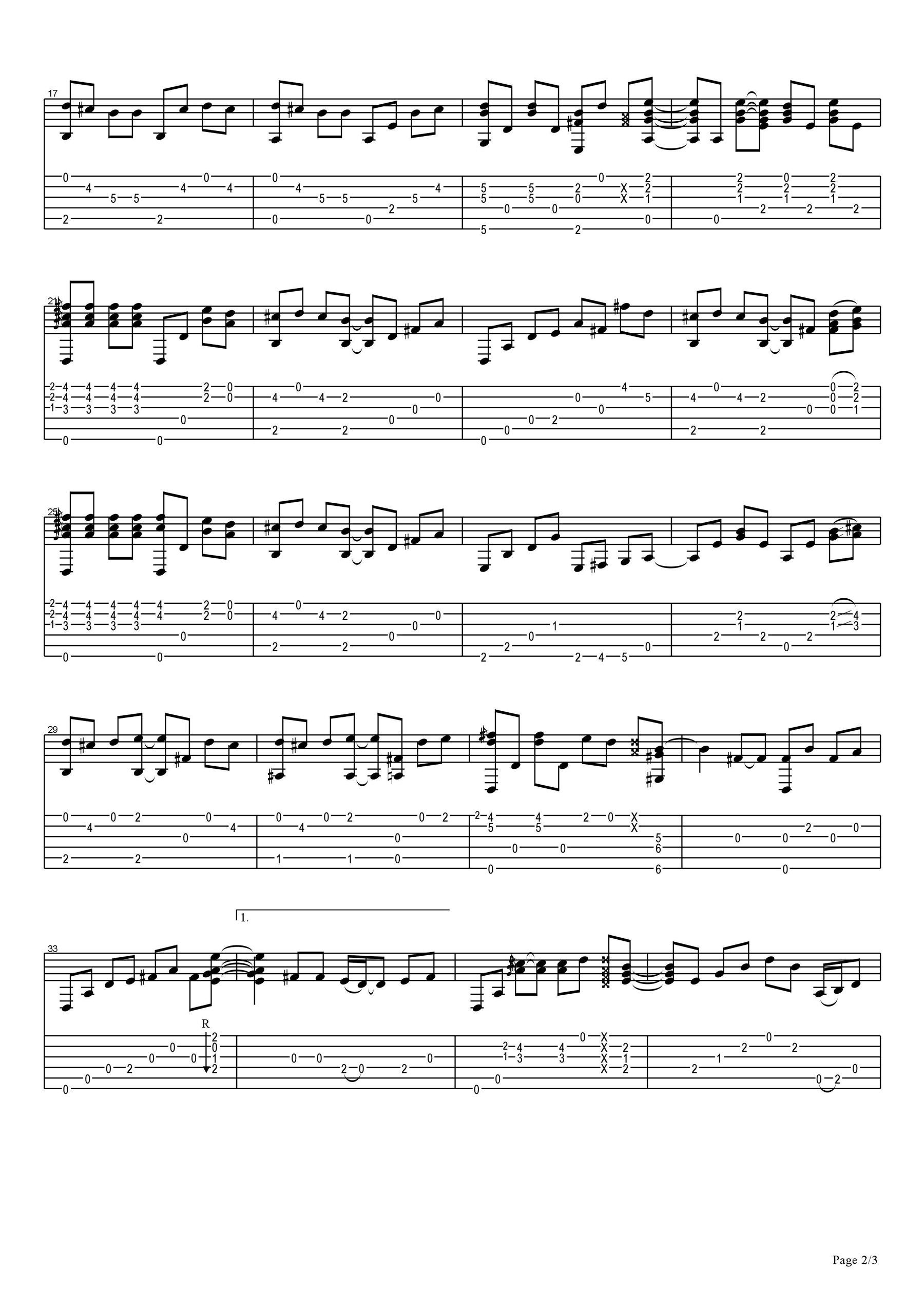 昨日重现吉他谱2