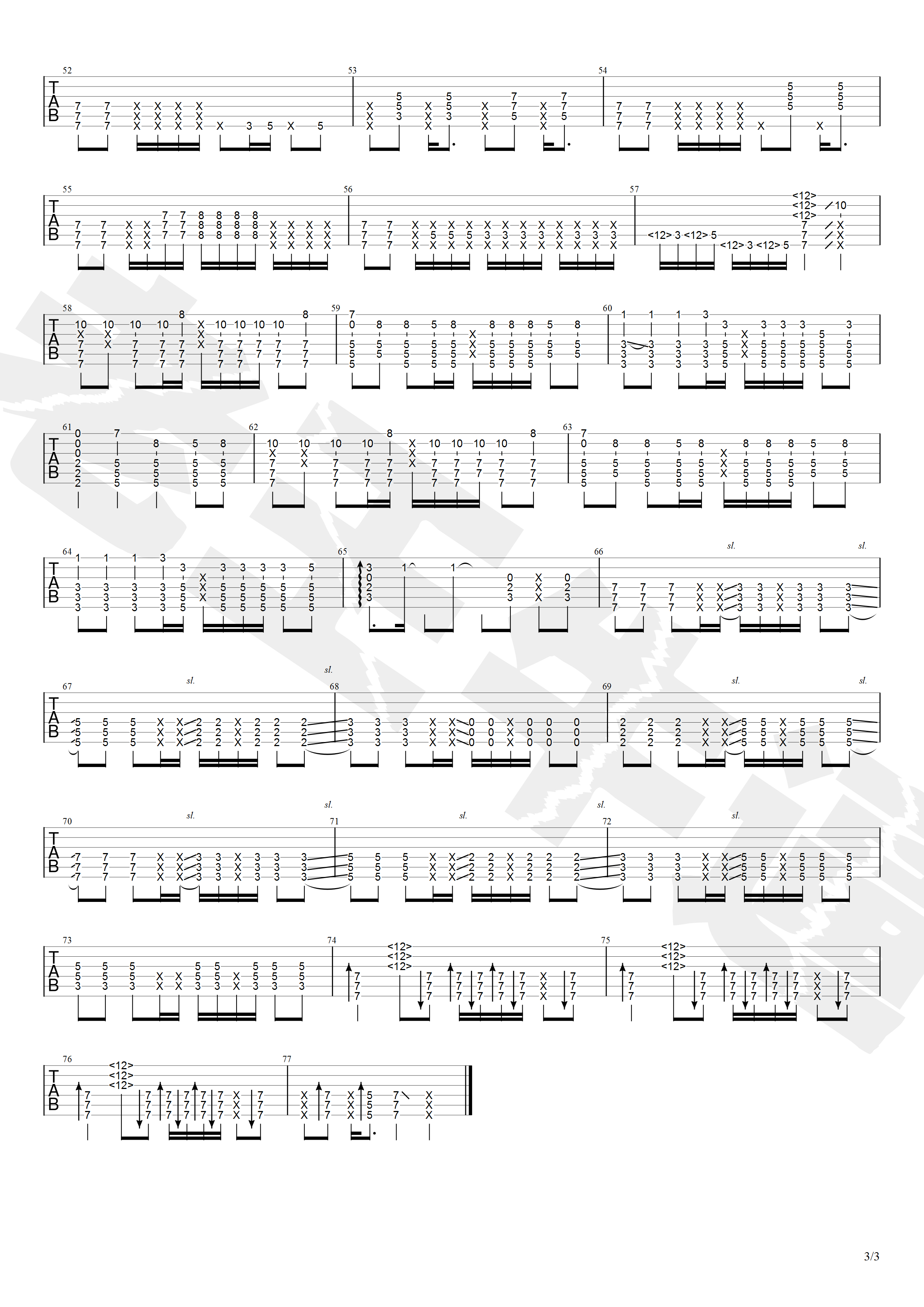 Rage Your Dream吉他谱3