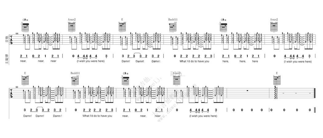 Wish You Were Here吉他谱4