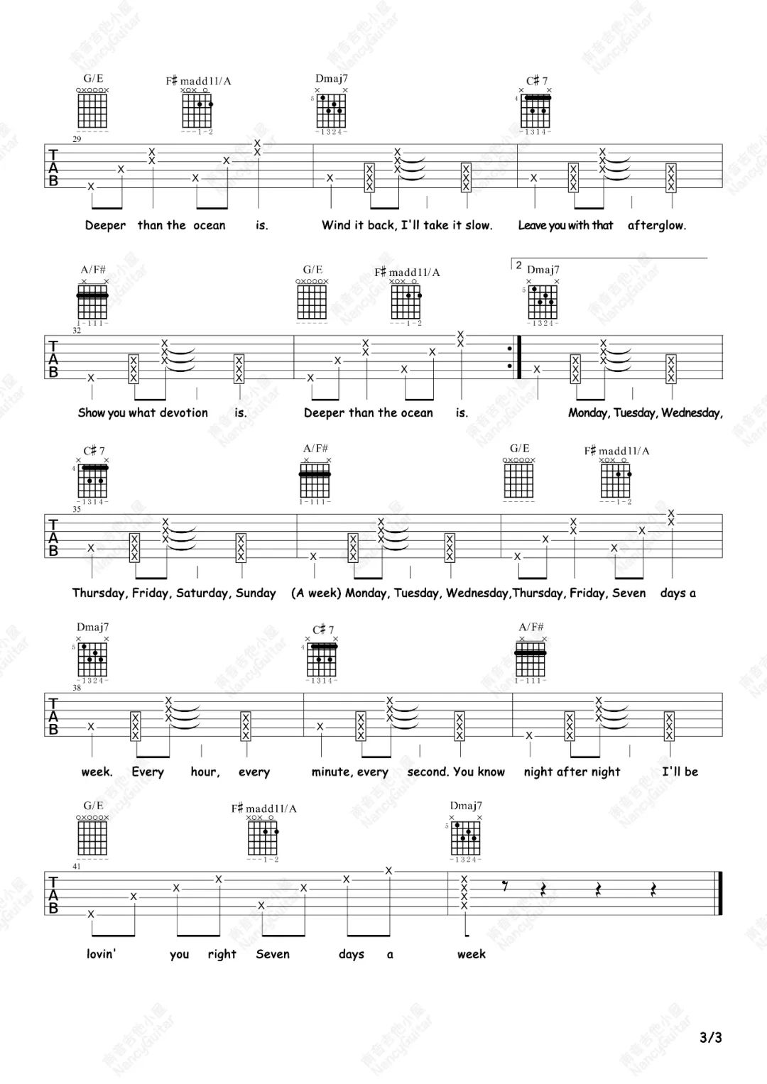 Seven吉他谱3