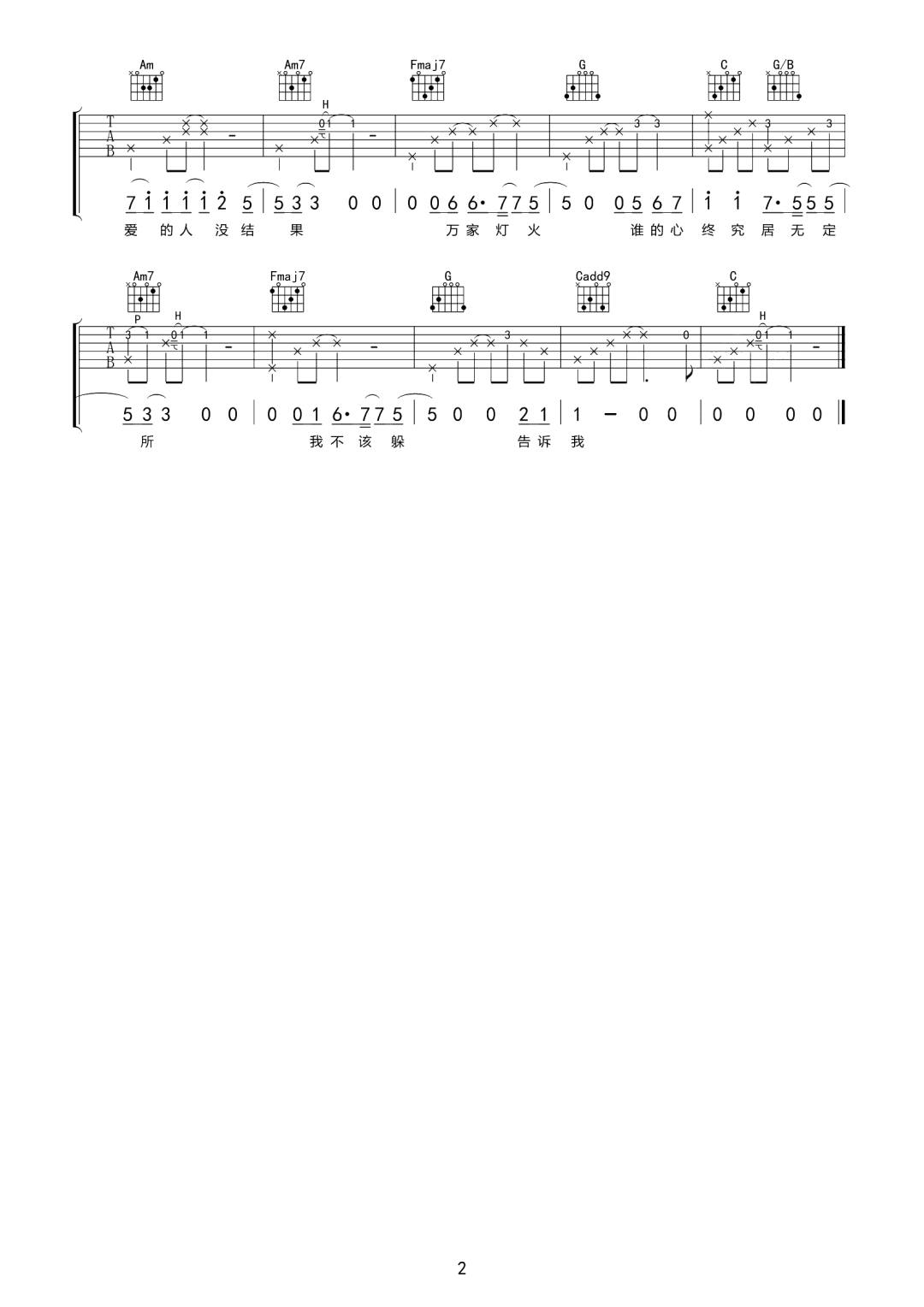 帕西诺的独白吉他谱2