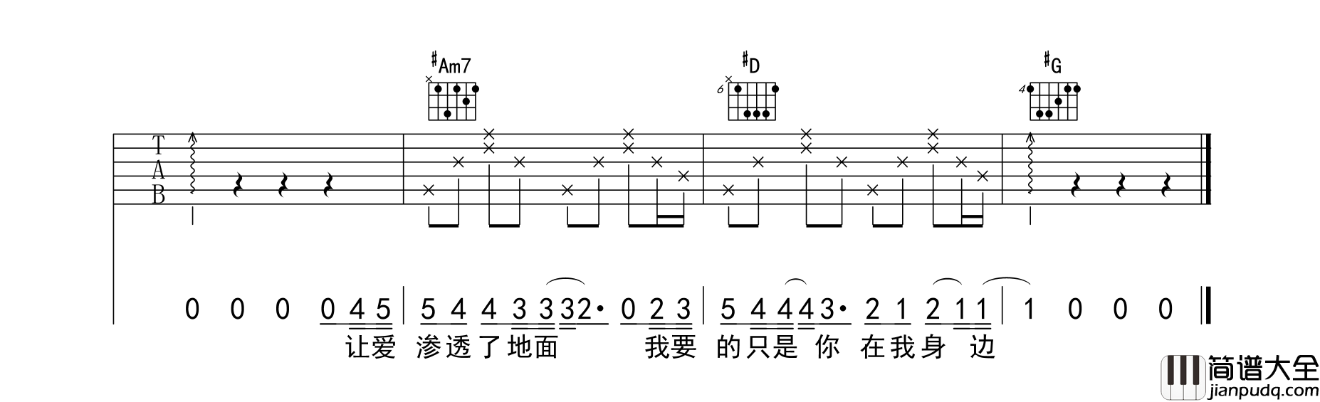 枫吉他谱_G调简单版_又又吉他编配_周杰伦