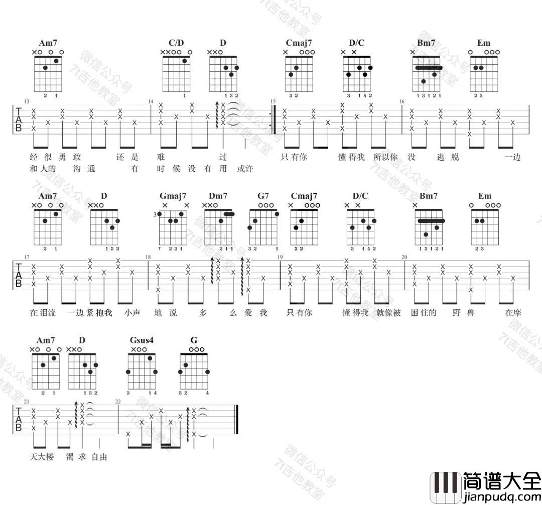 _想自由_吉他谱_林宥嘉