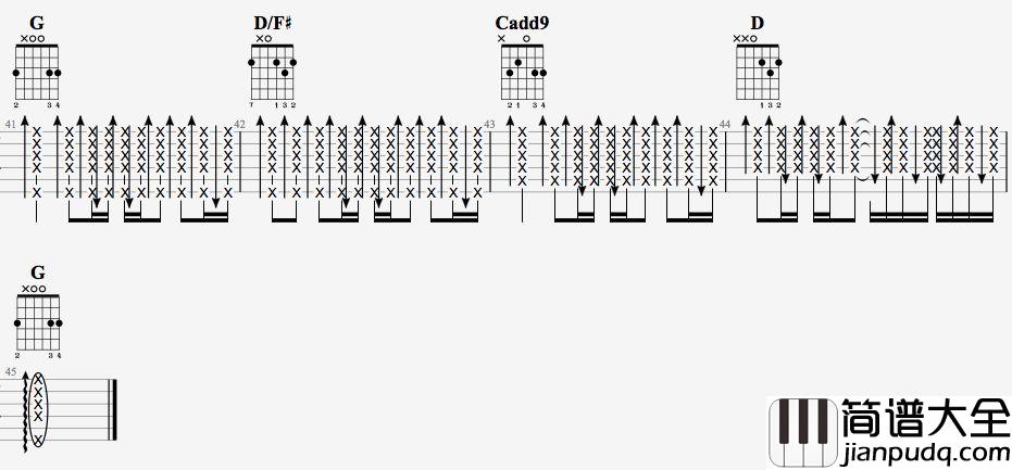 天后吉他谱_A调弹唱六线谱_视频教学示范_陈势安