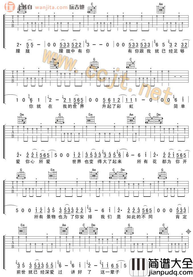 再度重相逢吉他谱_C调扫弦六线谱_吉他弹唱谱_伍佰 再度重相逢吉他谱_C调扫弦六线谱_吉他弹唱谱_伍佰