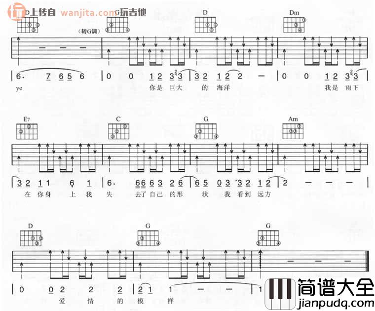 五月天_爱情的模样_吉他谱