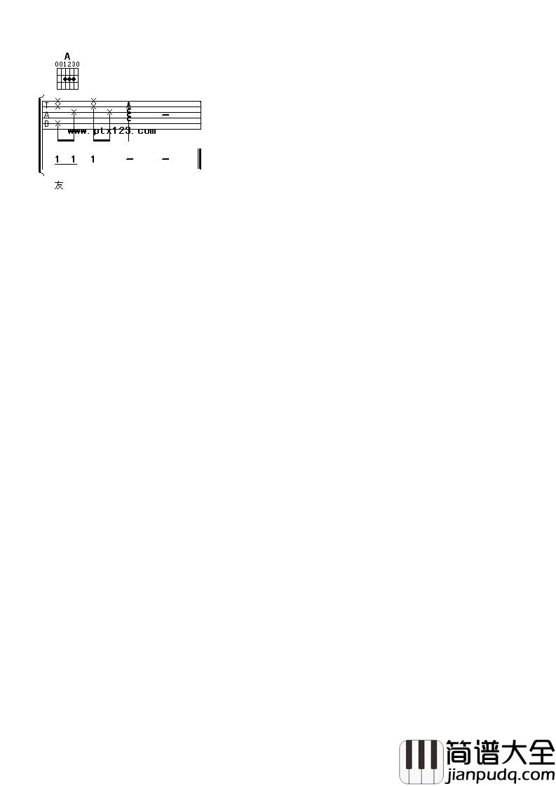 _还是好朋友_吉他谱_梁静茹,古巨基_A调指法吉他谱