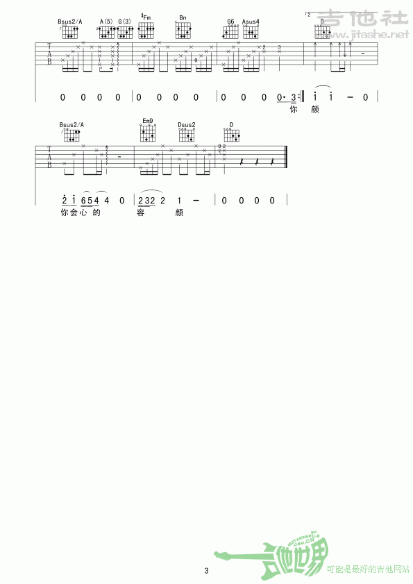 难以抗拒你容颜吉他谱_张信哲 难以抗拒你容颜吉他谱_张信哲