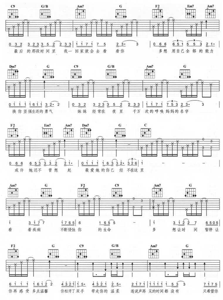 张敬轩_Dear_U_吉他谱